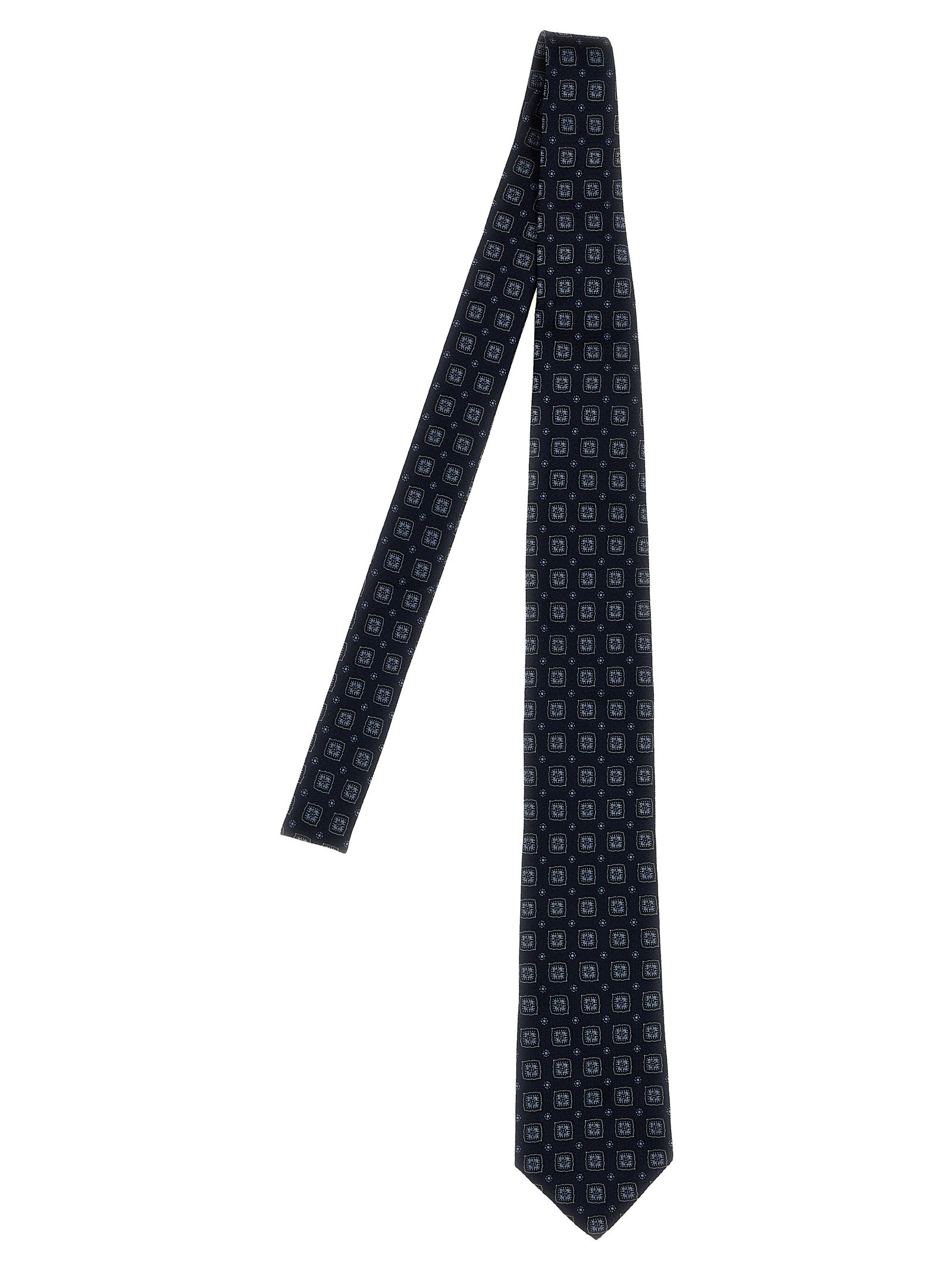 Shop Brunello Cucinelli Patterned Tie In Blue