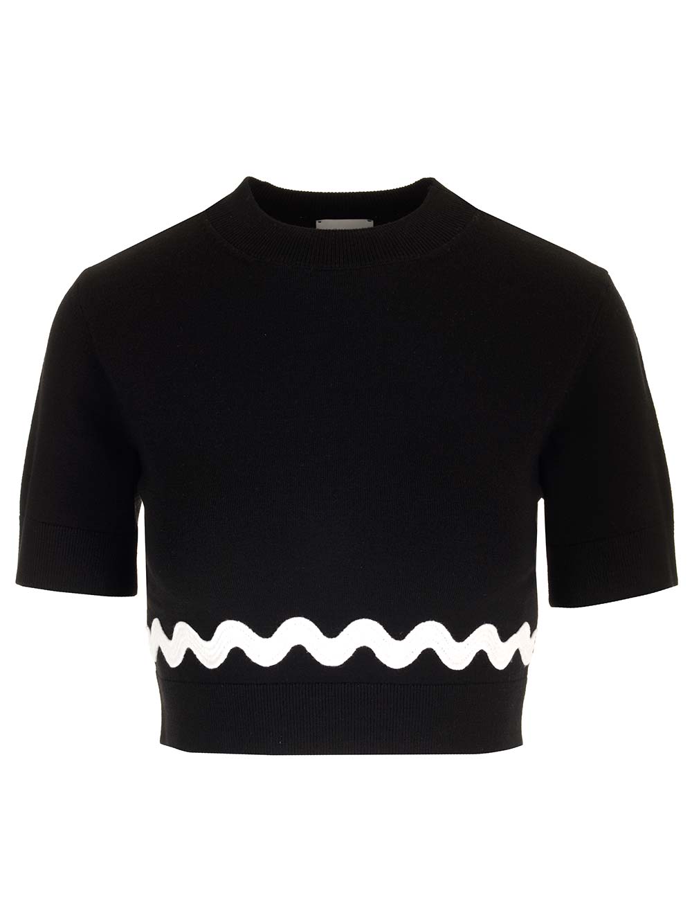 Shop Patou Cropped Top In Black