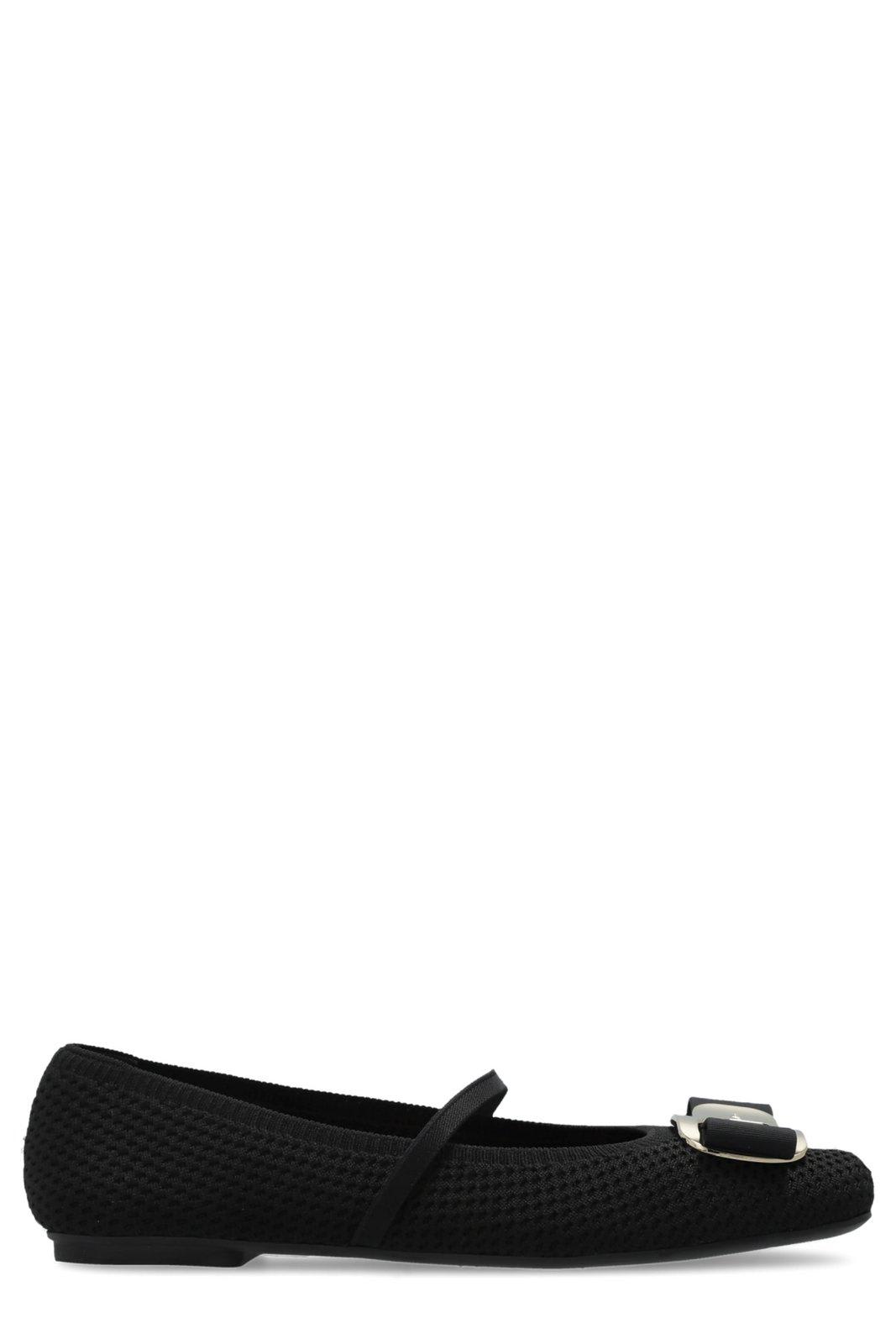 Ferragamo Logo Plaque Flat Shoes
