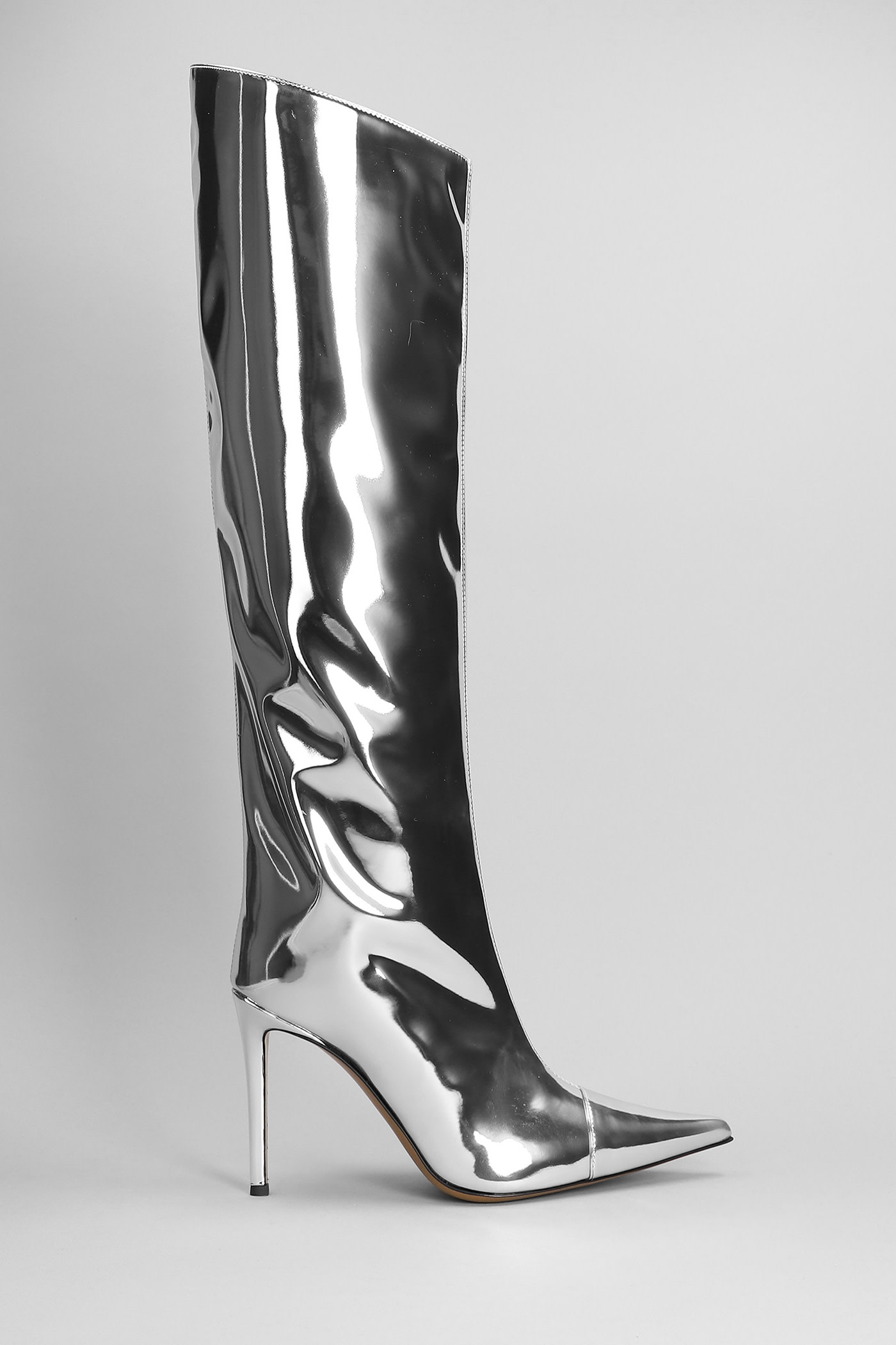 Alexandre Vauthier High Heels Boots In Silver Polyuretan