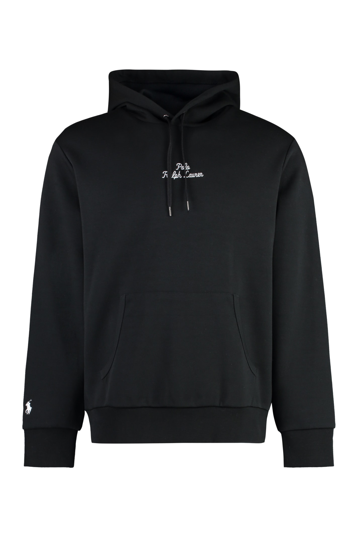 Shop Polo Ralph Lauren Cotton Hoodie In Black