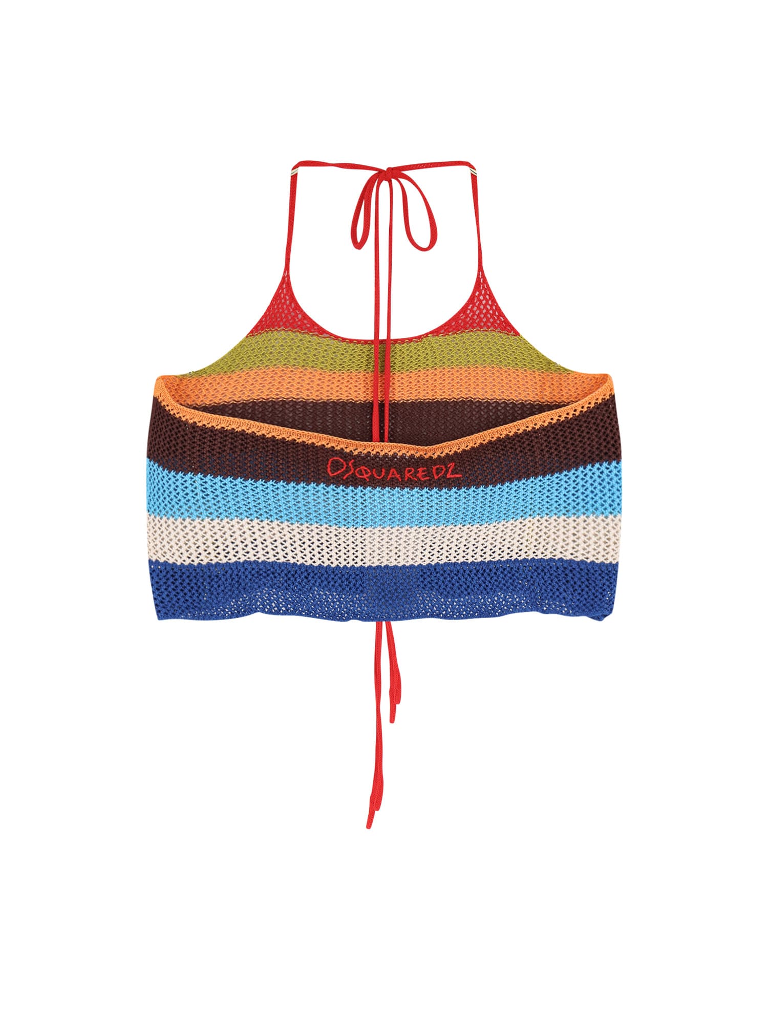 Dsquared2 Summer Lovers Halterneck Cropped Knit Top