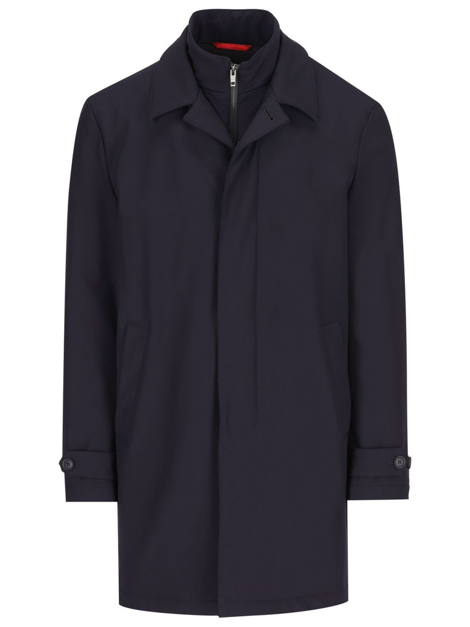 Shop Fay Morning Coat In Jersey In Blue