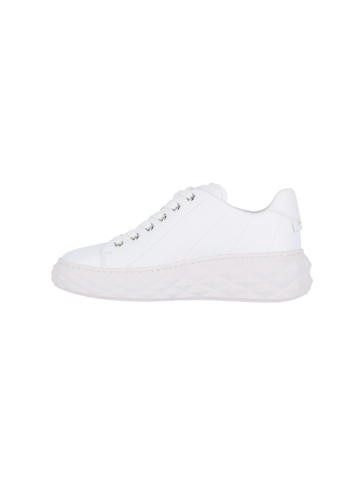 Jimmy Choo Low Top Sneakers With Textured Sole In White