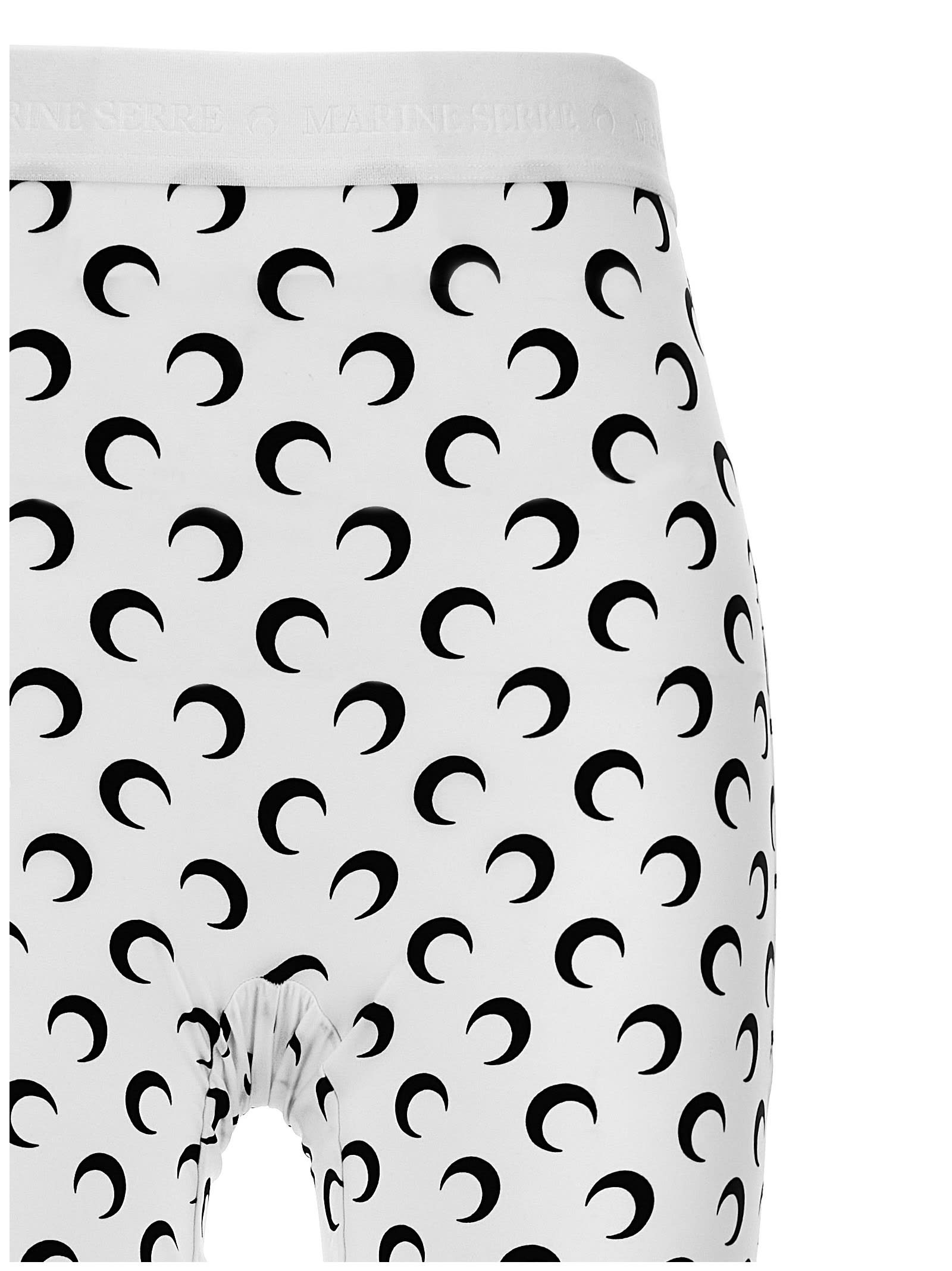 Marine Serre White Fuseaux Allover Moon Leggings