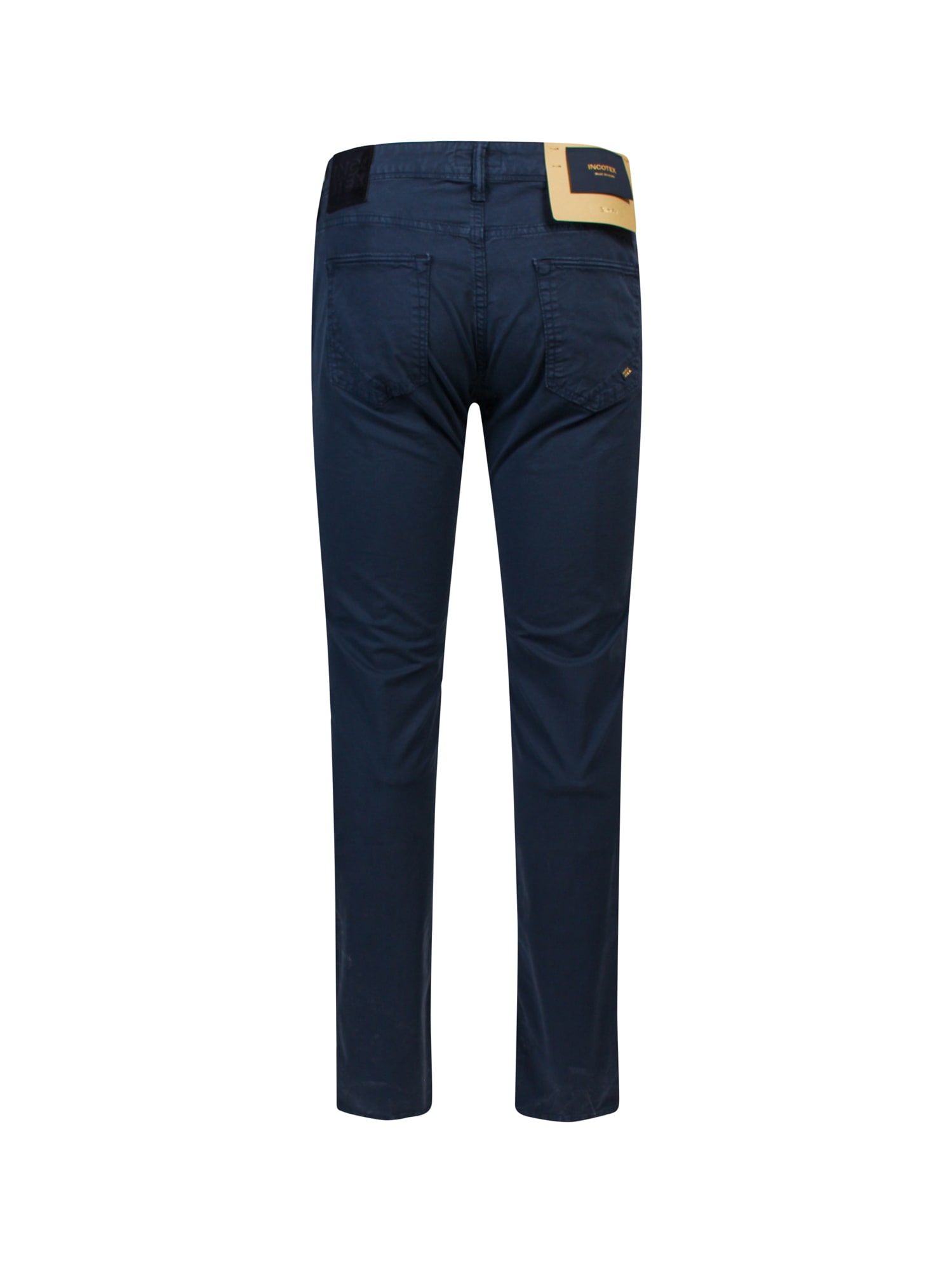 Shop Incotex Trouser In Blue