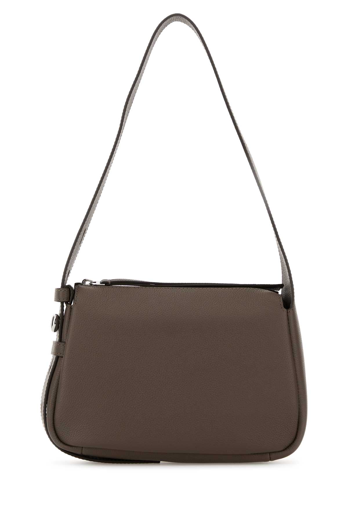 Tory Burch Mud Leather Small Romi Shoulder Bag In Gray