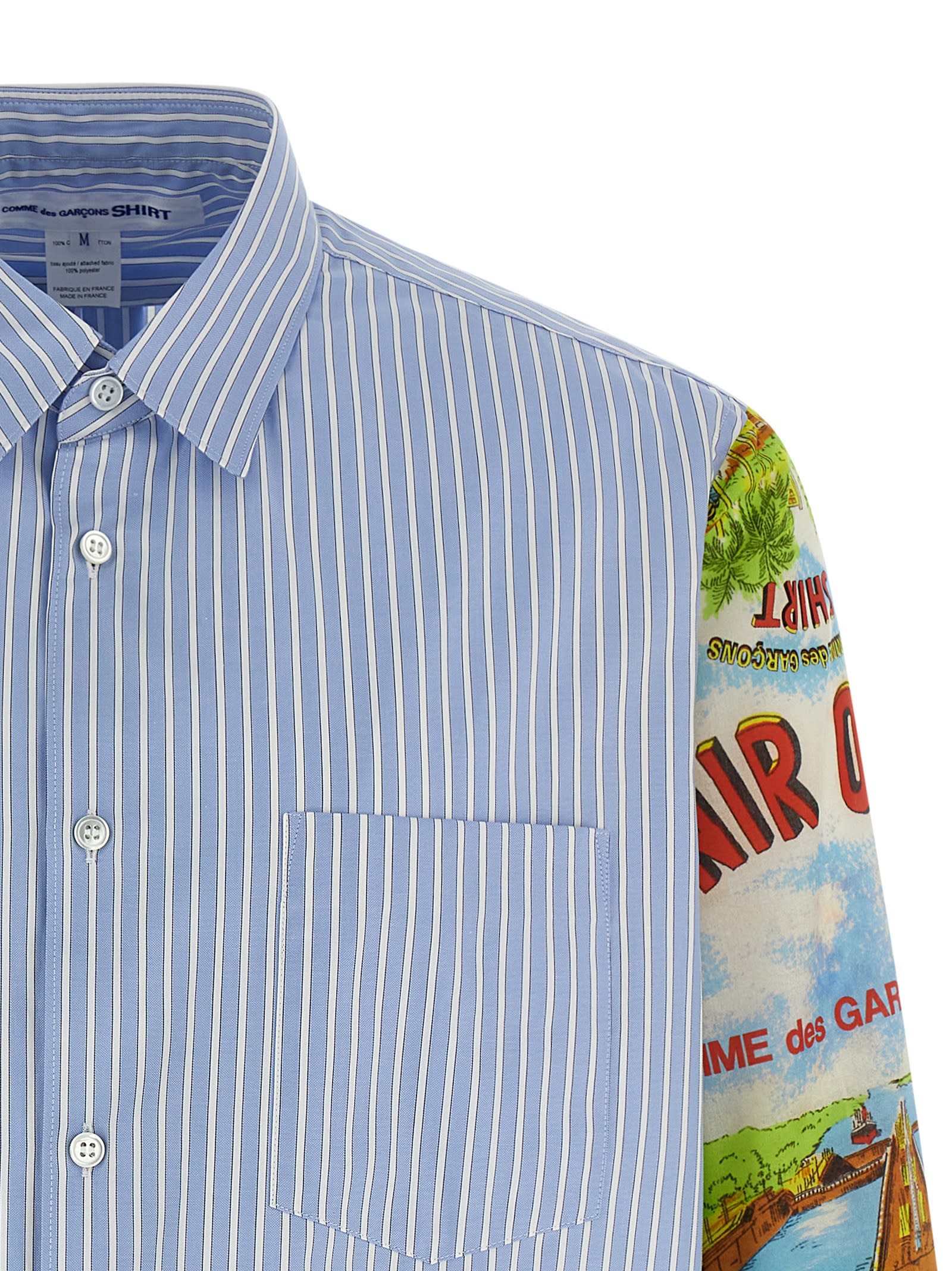 Comme Des Garçons Shirt Patterned Sleeve Shirt Shirt And Blouse Multicolor In Multi