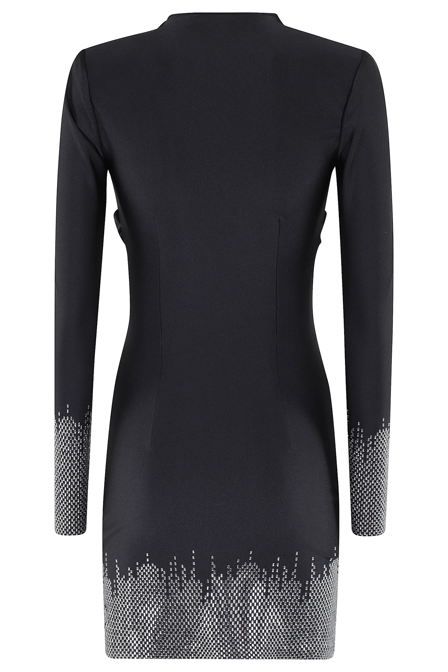 Amen Dress In Lycra In Black Crystal