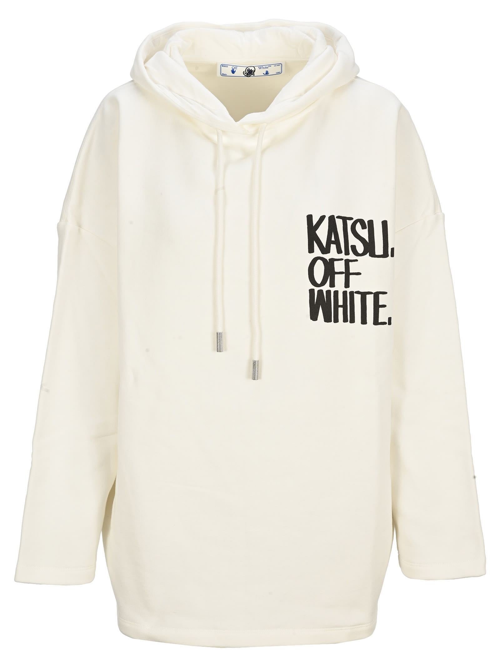 Off-White Off White Signature Katsu Oversized Hooded Sweatshirt