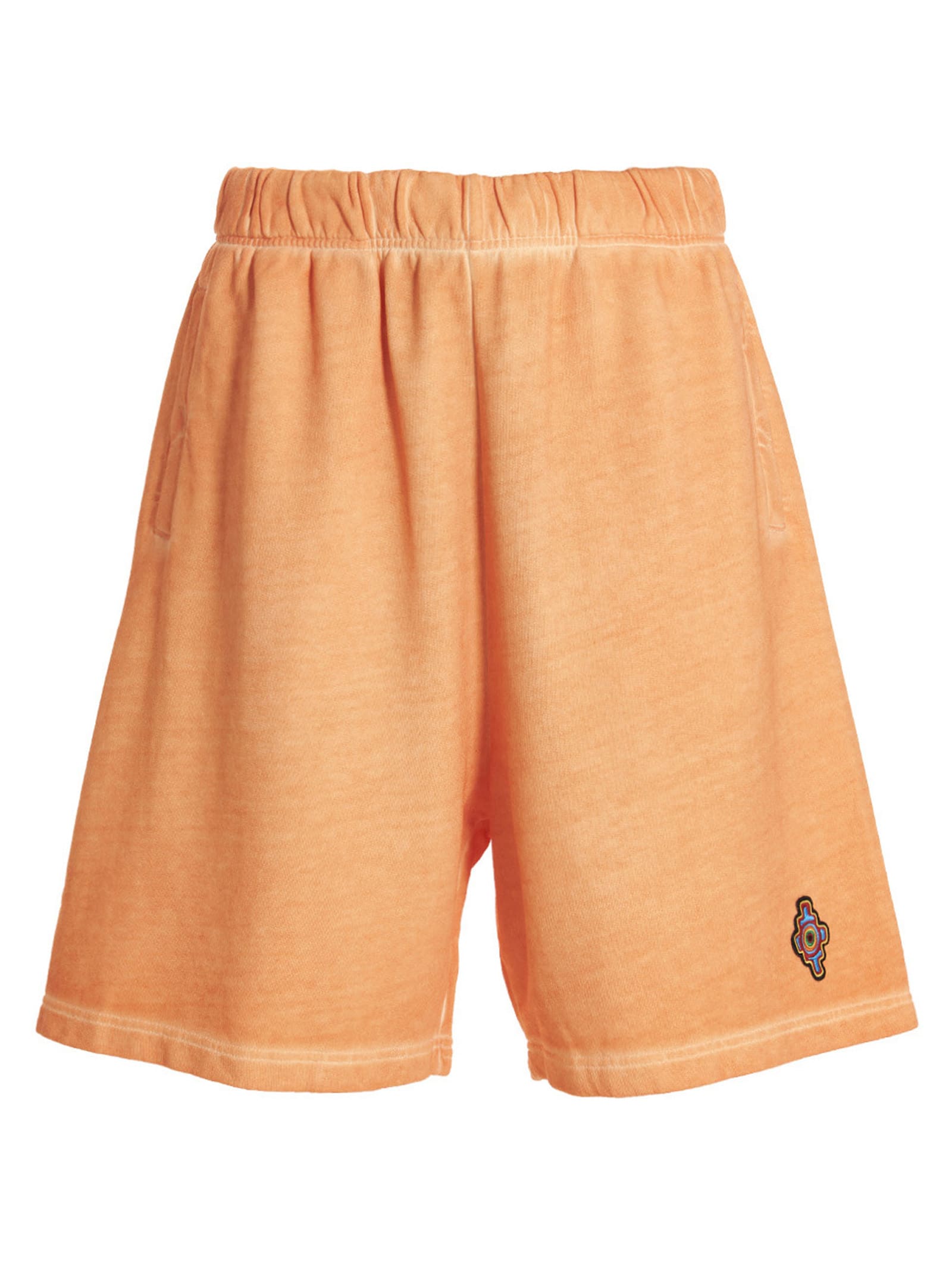 Shop Marcelo Burlon County Of Milan Sunset Cross Bermuda Shorts In Orange