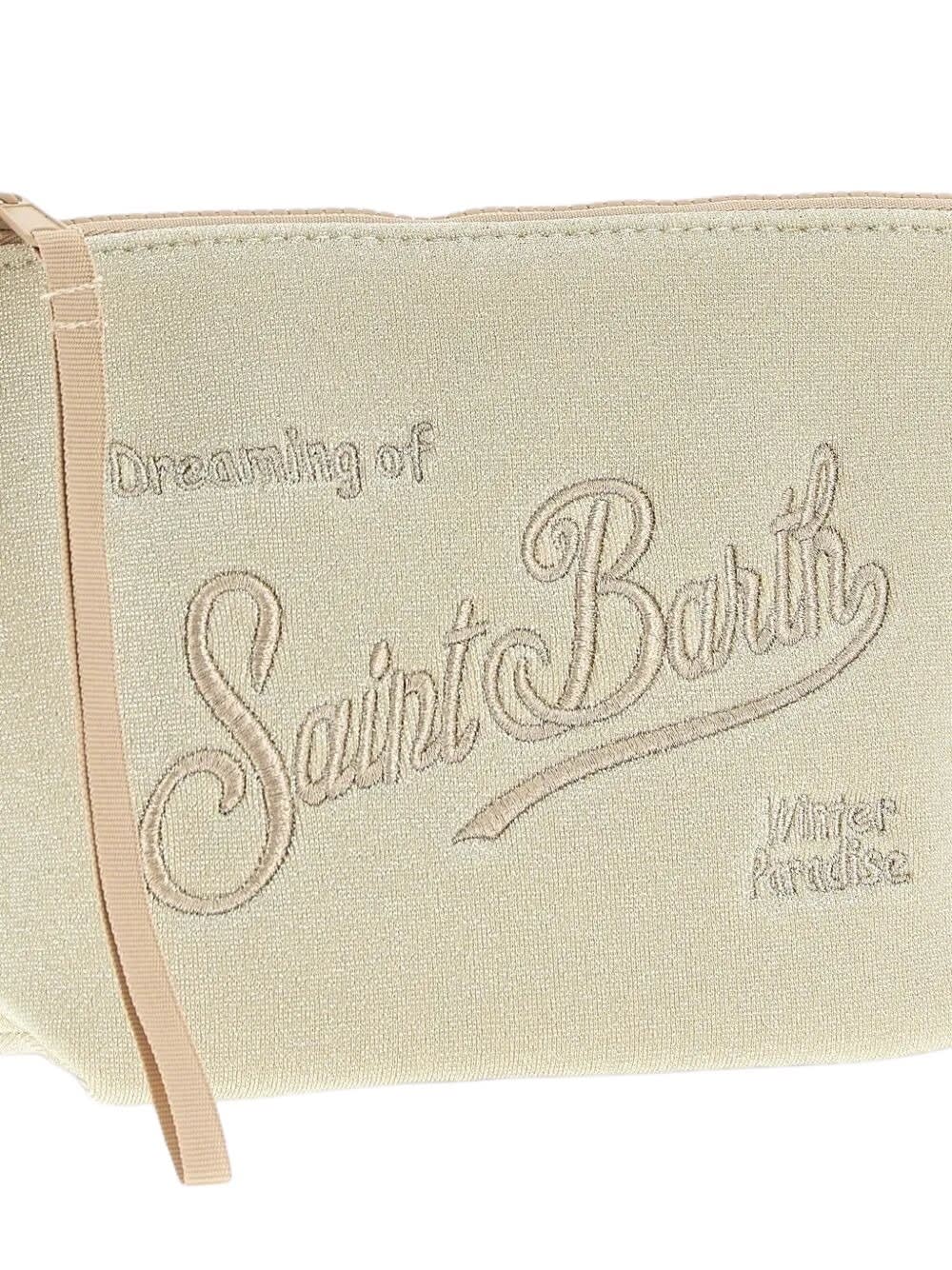 Mc2 Saint Barth Aline Lurex Mini Bag In Neutral