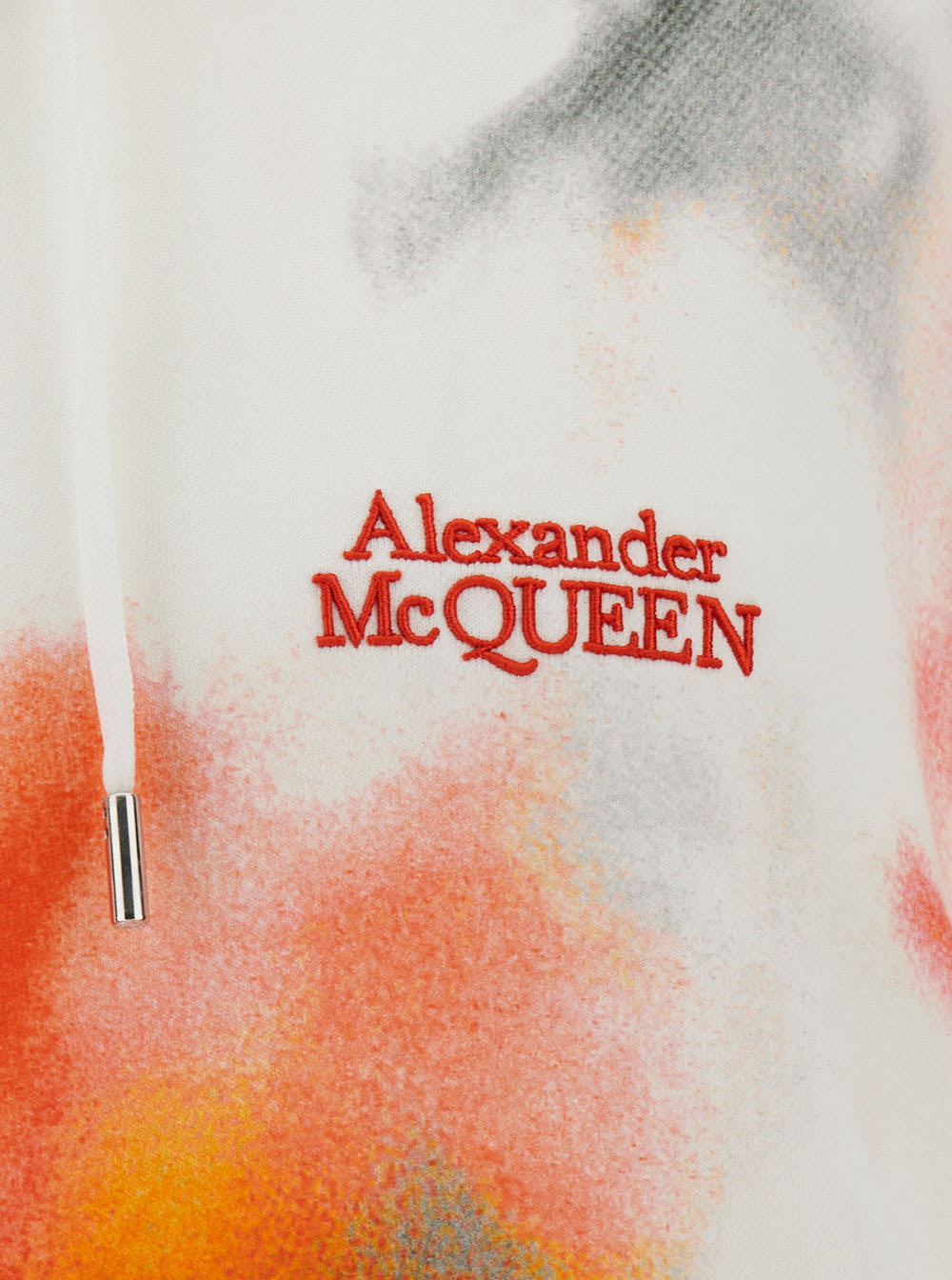 Shop Alexander Mcqueen Multicolor Hoodie With Multicolor Print In Cotton Man