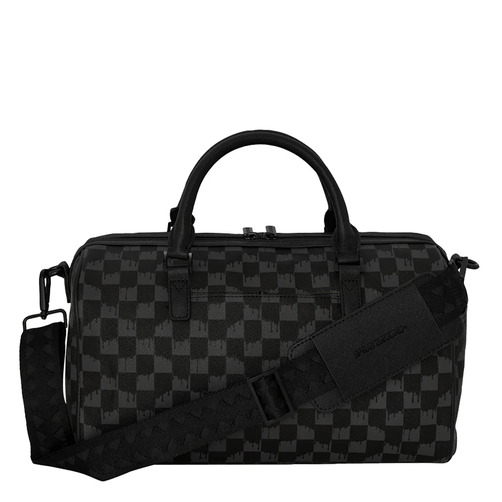 Sprayground Shark In Paris Thunderdrip Boston Bag In Gray