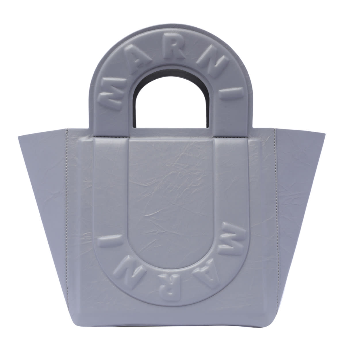 Shop Marni Sweedy Tote Small Bag In Grey