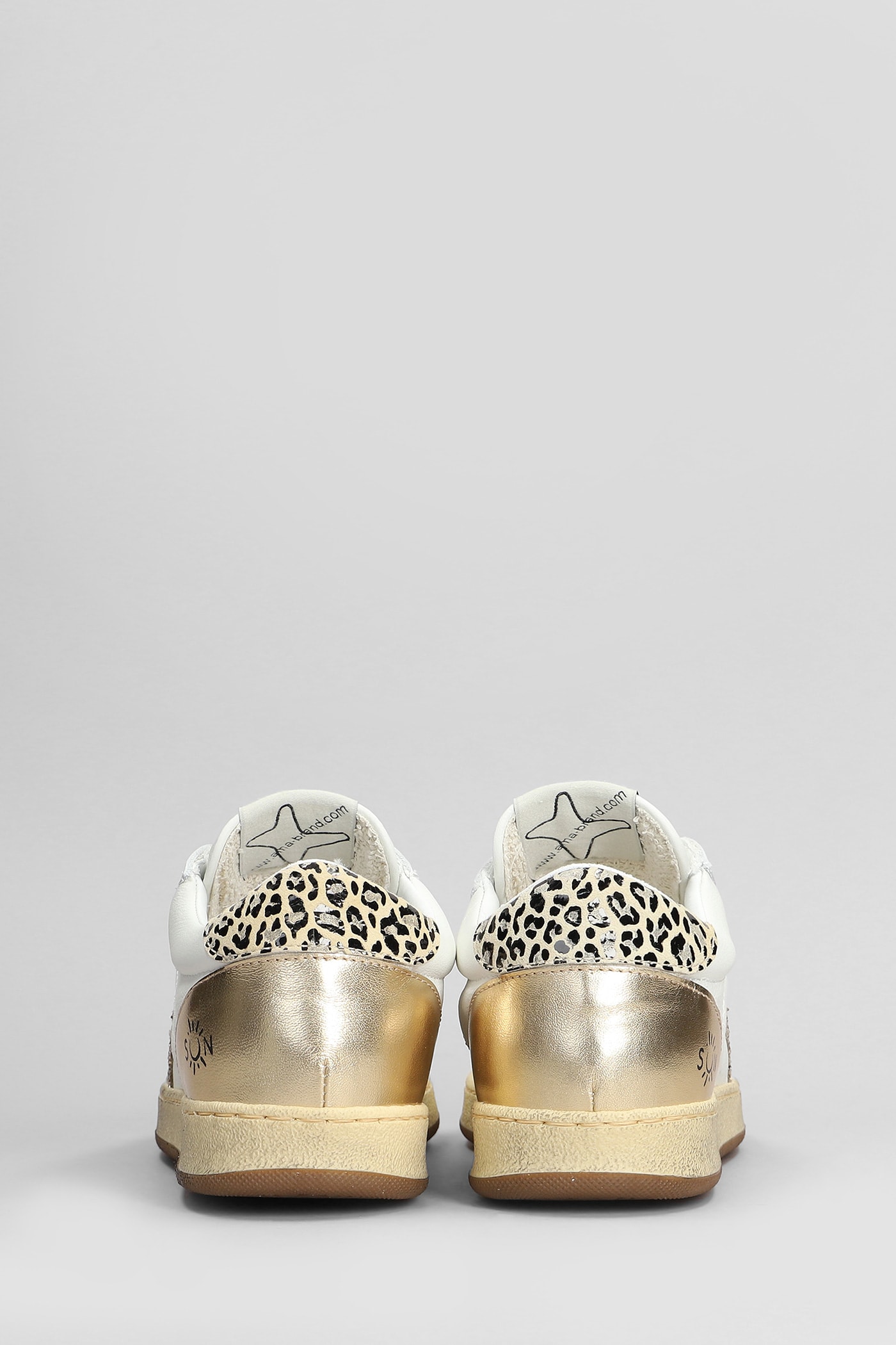 Ama Brand Sneakers In White Leather In White