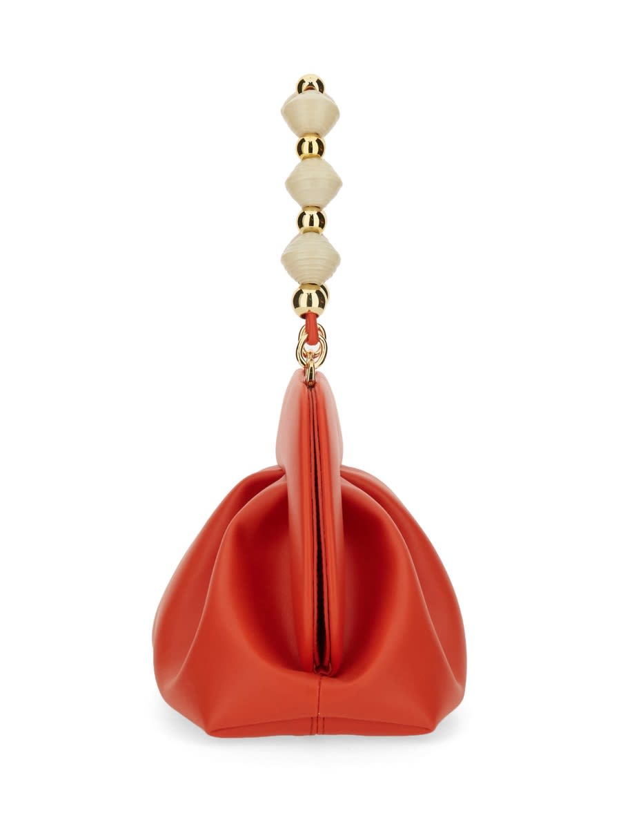 Themoirè "tia" Clutch Pleated Beaded Handle