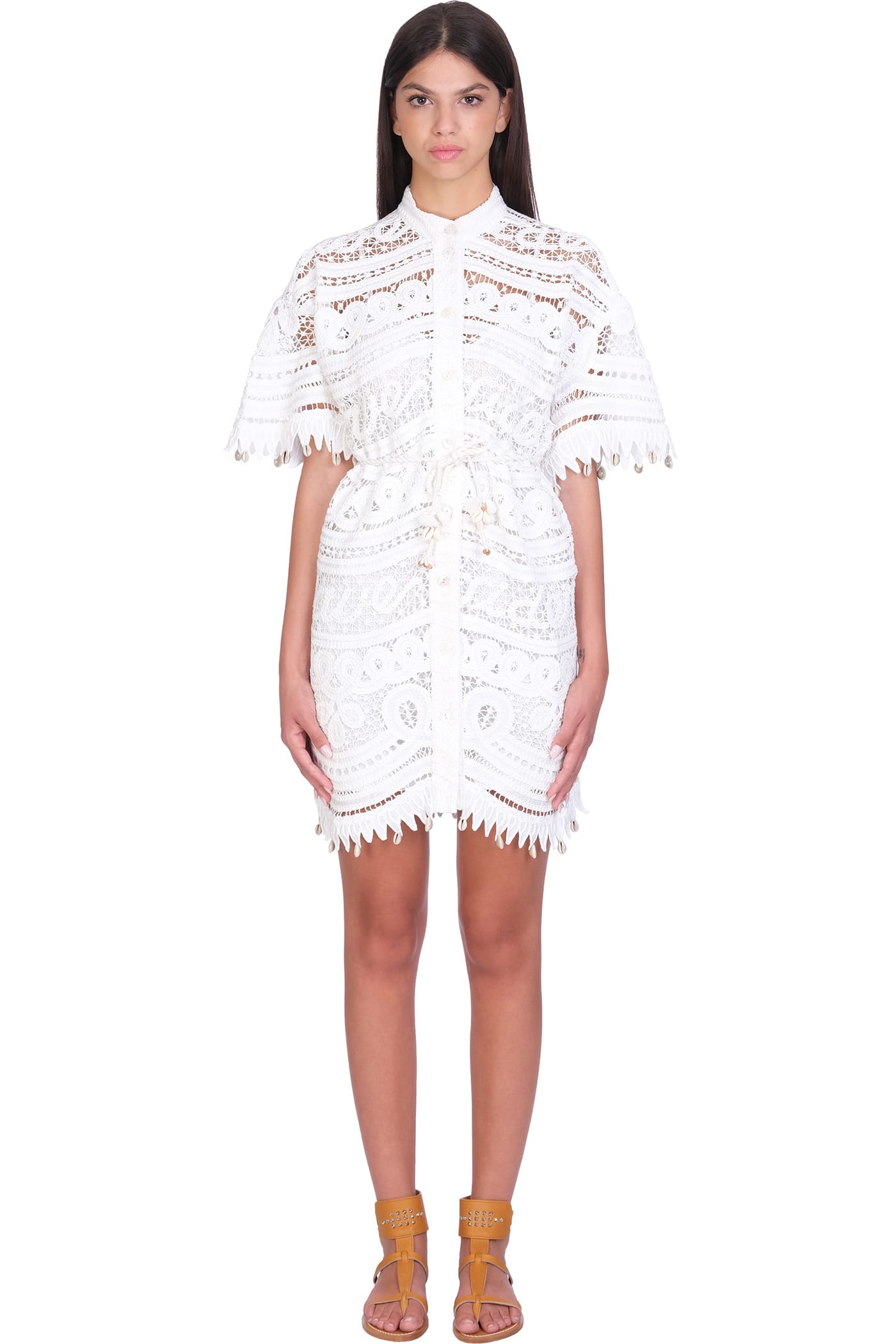 Zimmermann Dress In White Linen