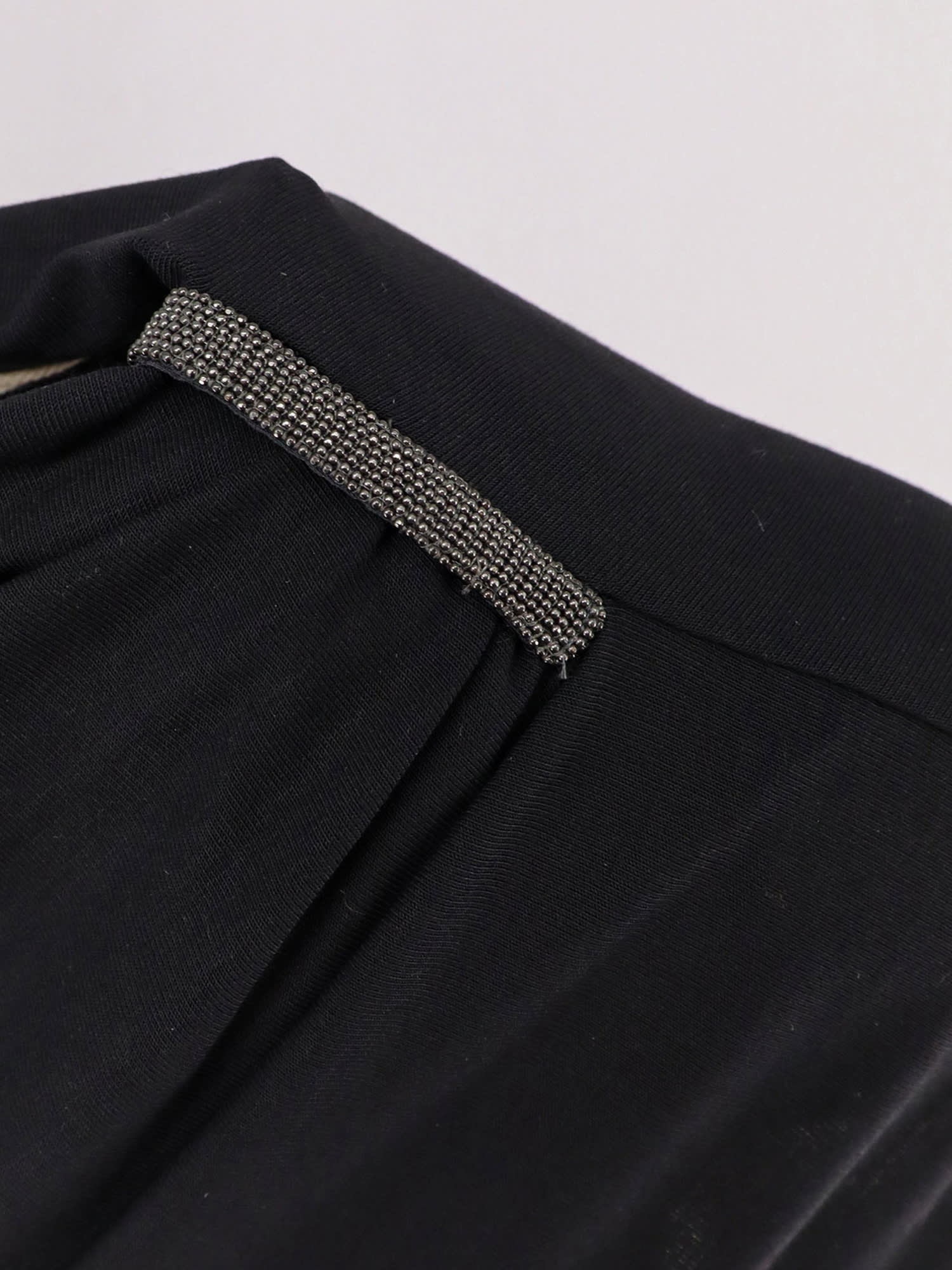 Brunello Cucinelli Women Wool And Stretch Viscose Top In Black