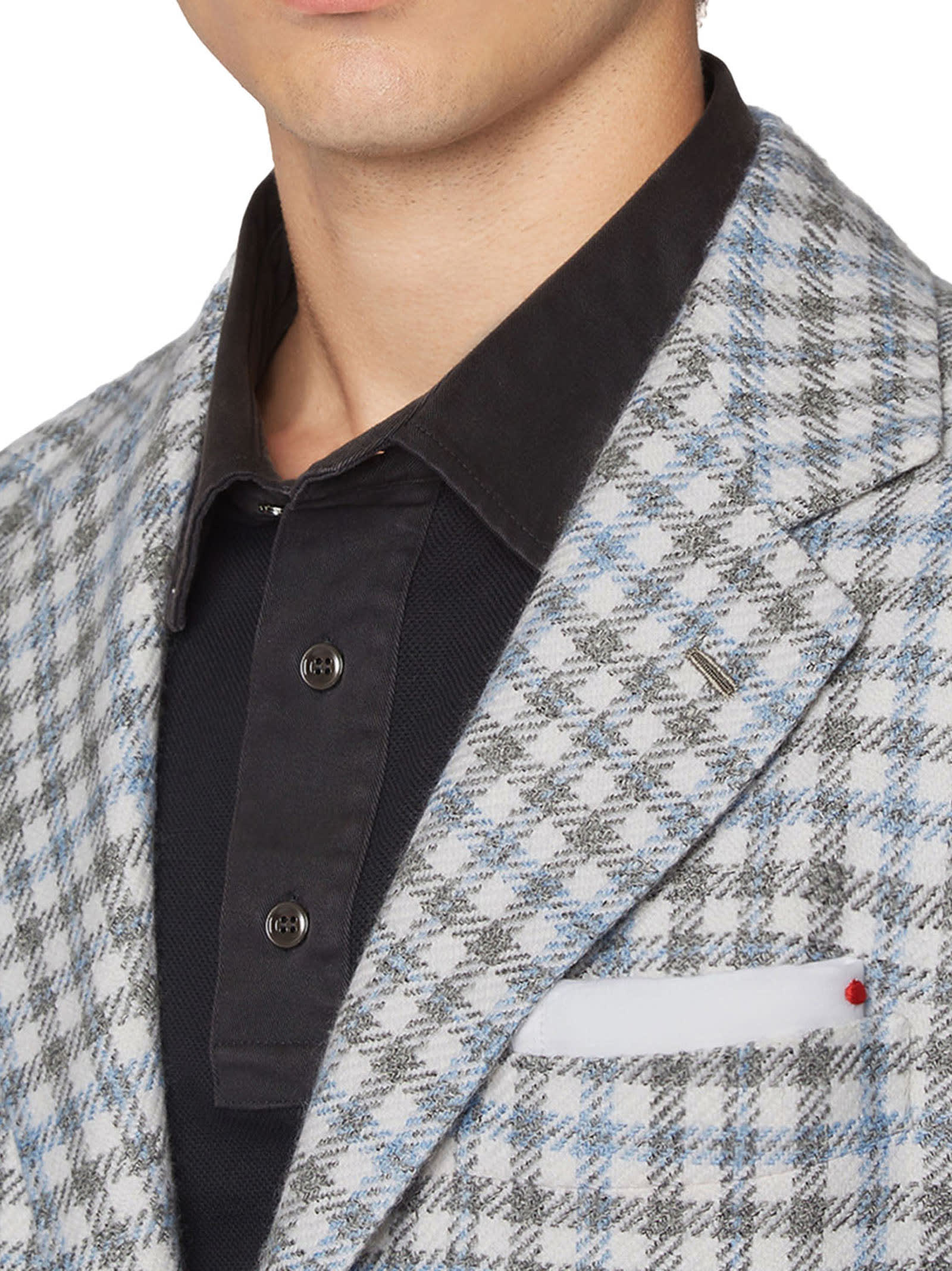 Shop Kiton Jacket Cashmere In White