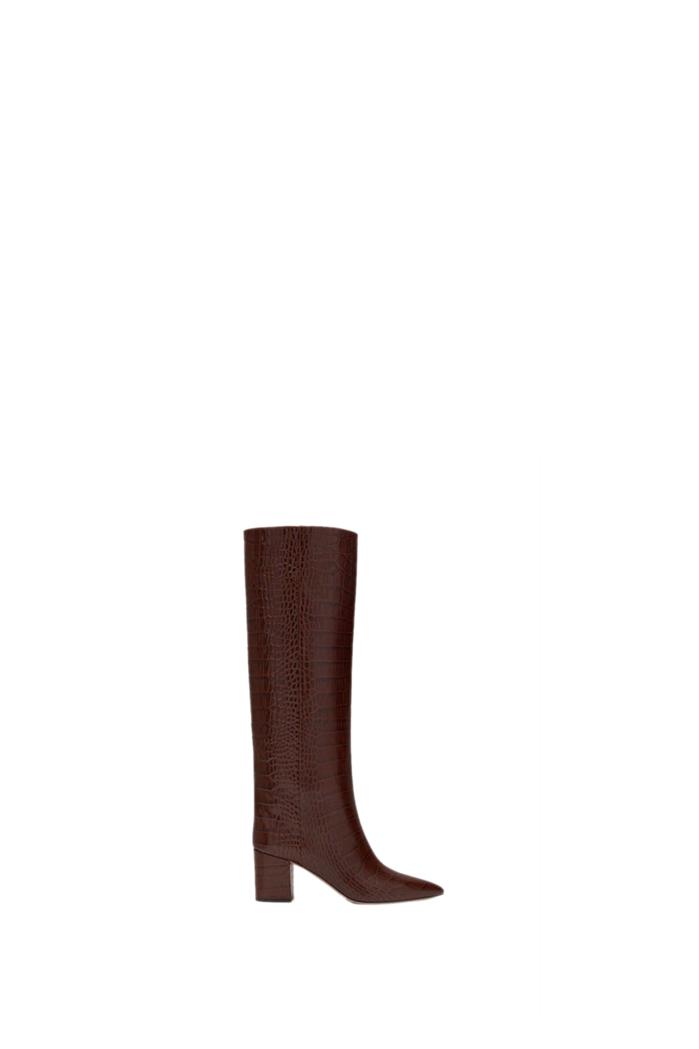 Shop Paris Texas Anja Embossed Knee-length Boots In Bordeaux