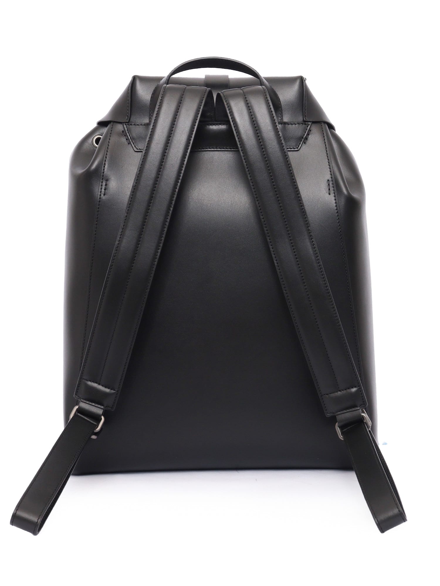 Orciani Alba Leather Backpack In Black