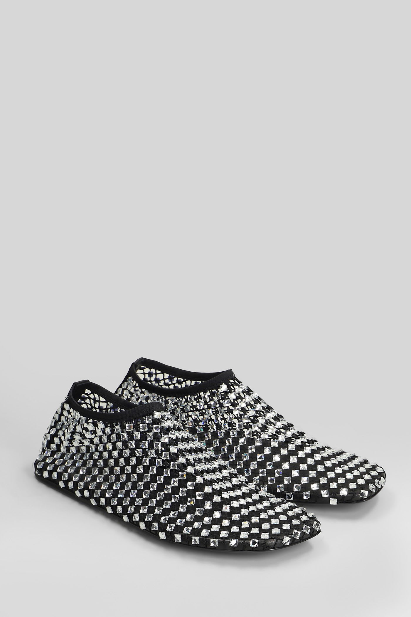 Christopher Esber Minette Bezeled Mesh Ballet Flats In Black Nylon In Black