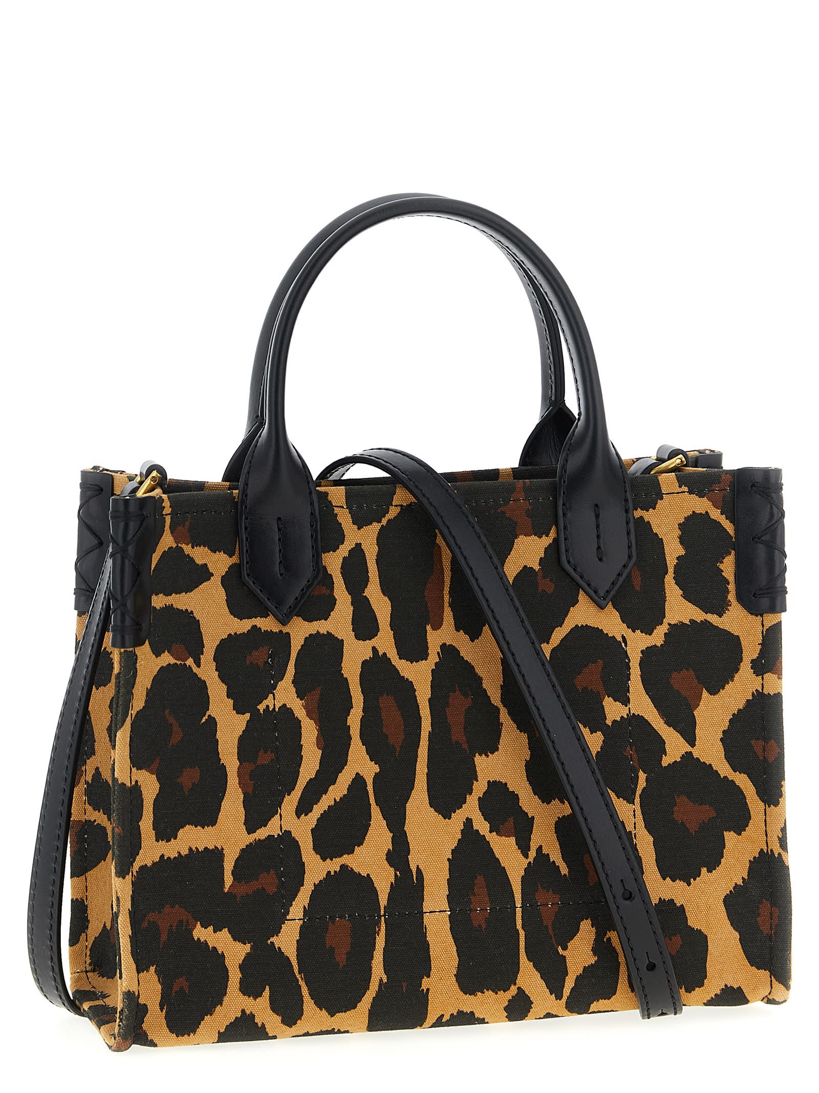 Balmain Small B-army Shopping Bag In Brown