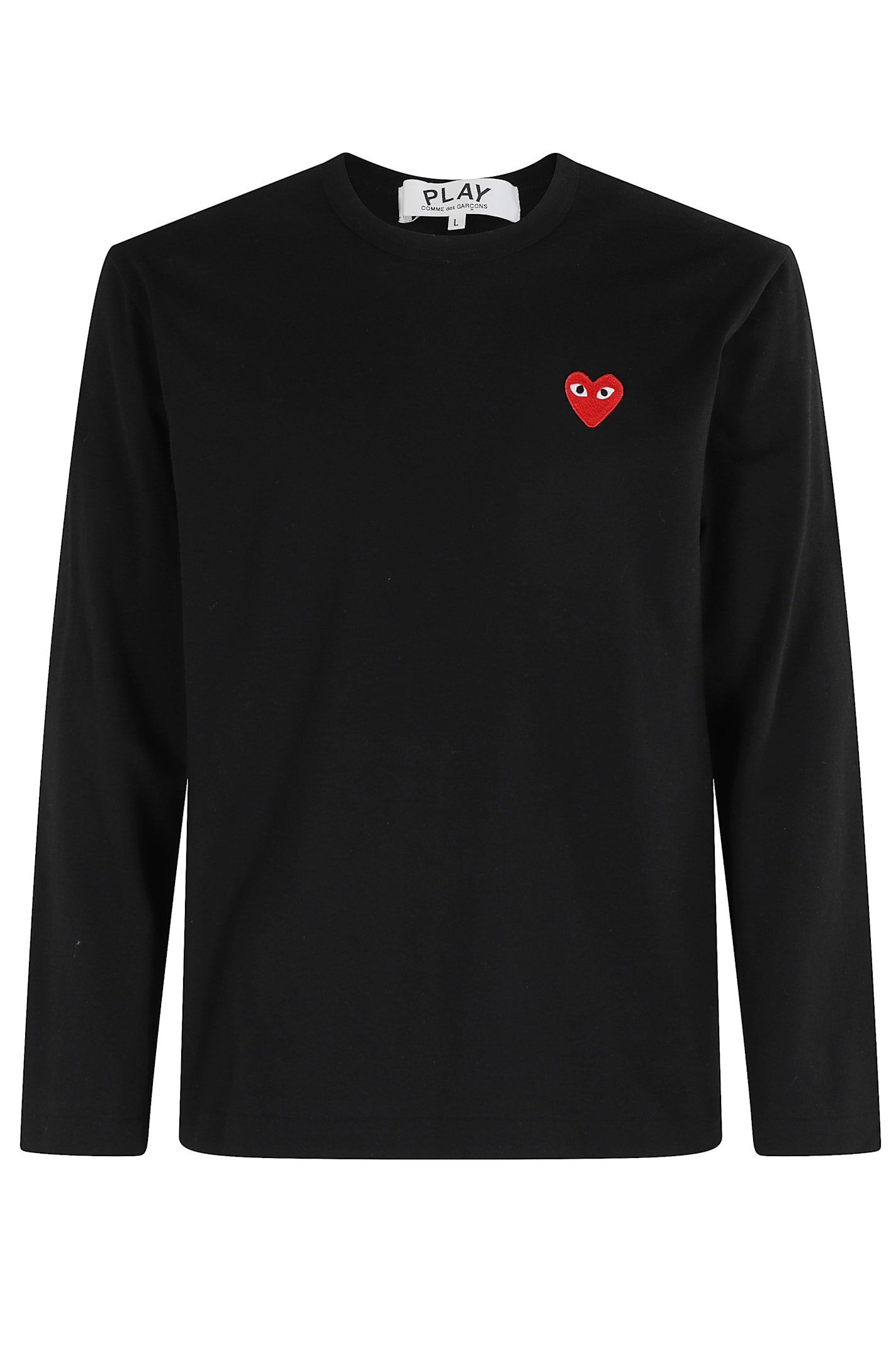 Comme Des Garçons Play Tshirt Red Emblem In Black