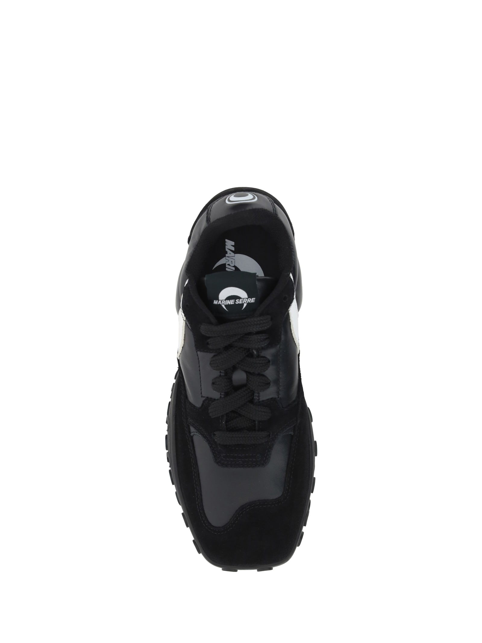 Marine Serre Ms Rise Leather Sneakers