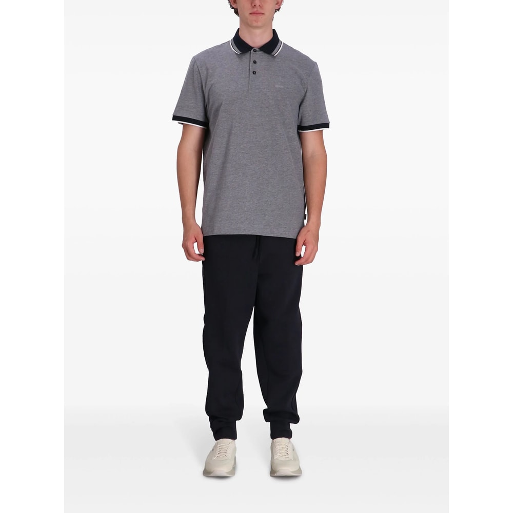 Hugo Boss Boss Grey Polo Shirts Men In Gray