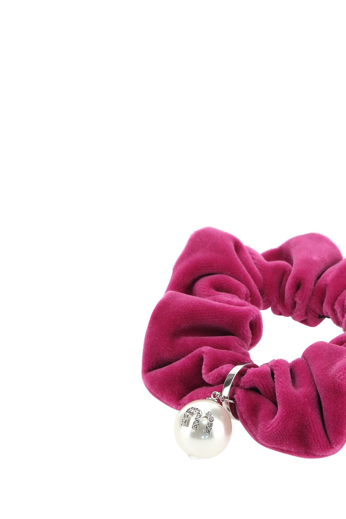 Miu Miu Fuchsia Velvet Scrunchie In F0029
