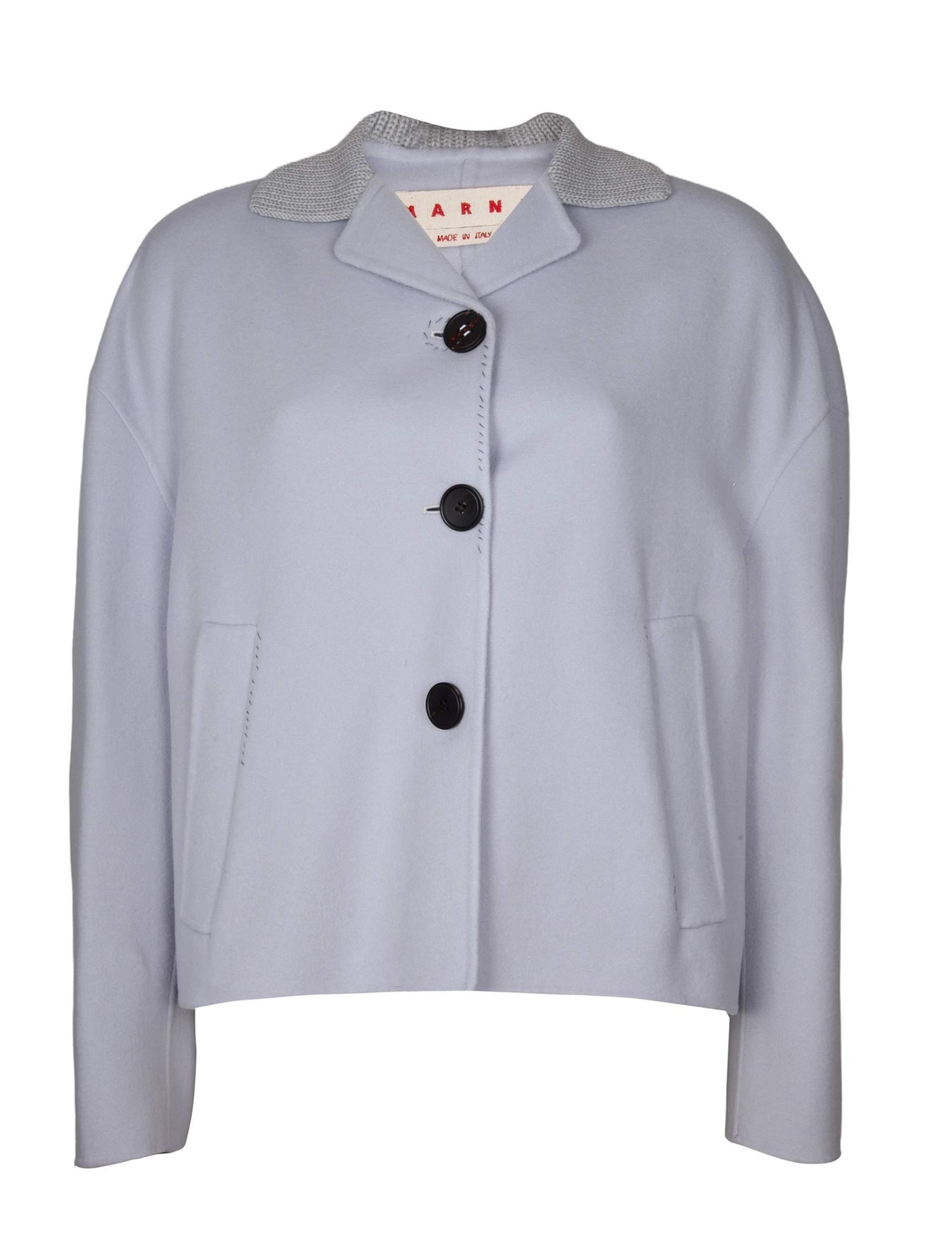 Shop Marni Wool And Cashmire Jacket Color Grey