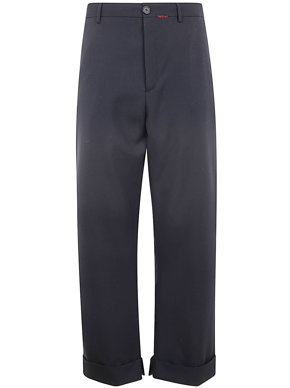 Marni Wide Leg Pants Relaxed Fit In Blue