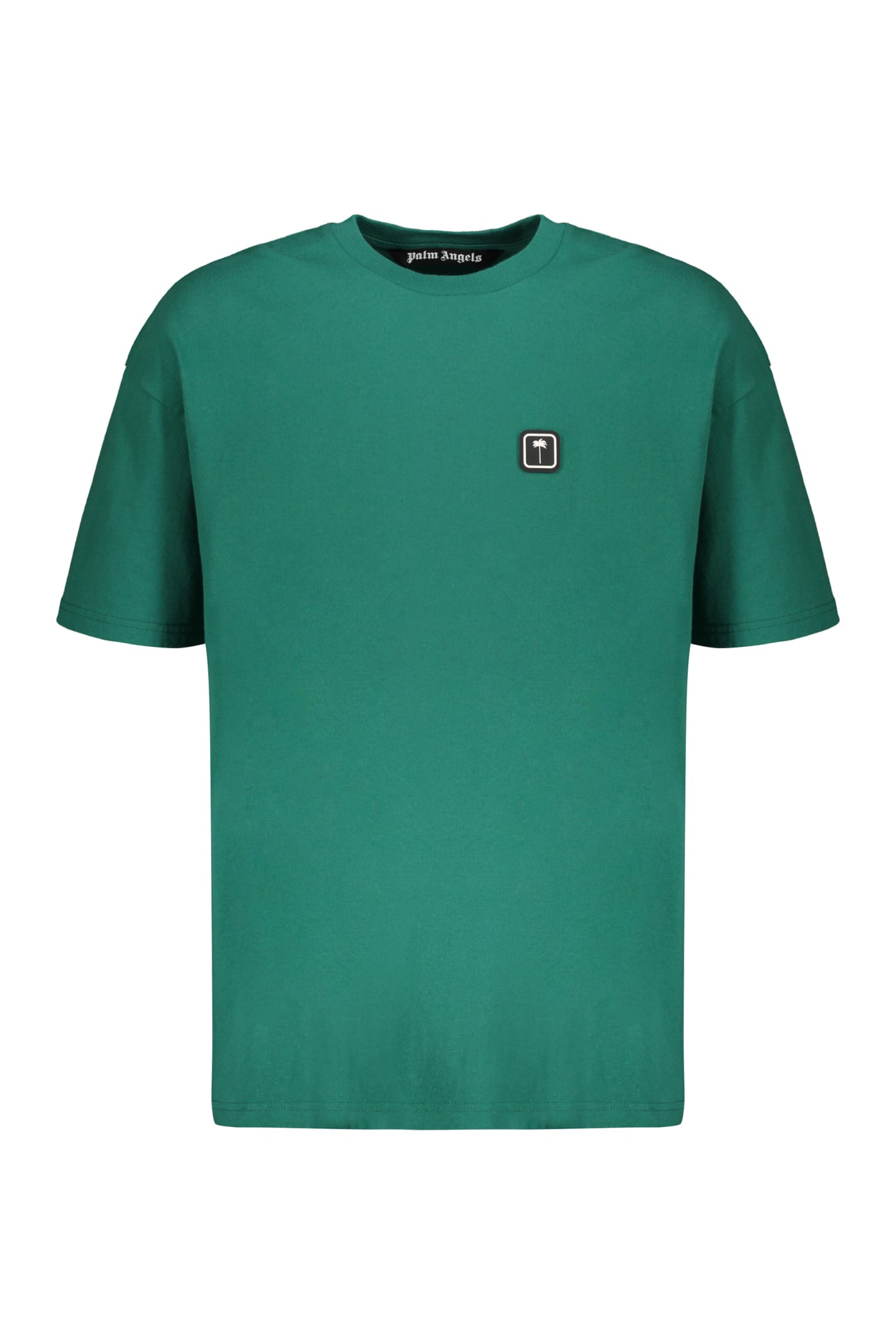 Shop Palm Angels Cotton T-shirt In Green