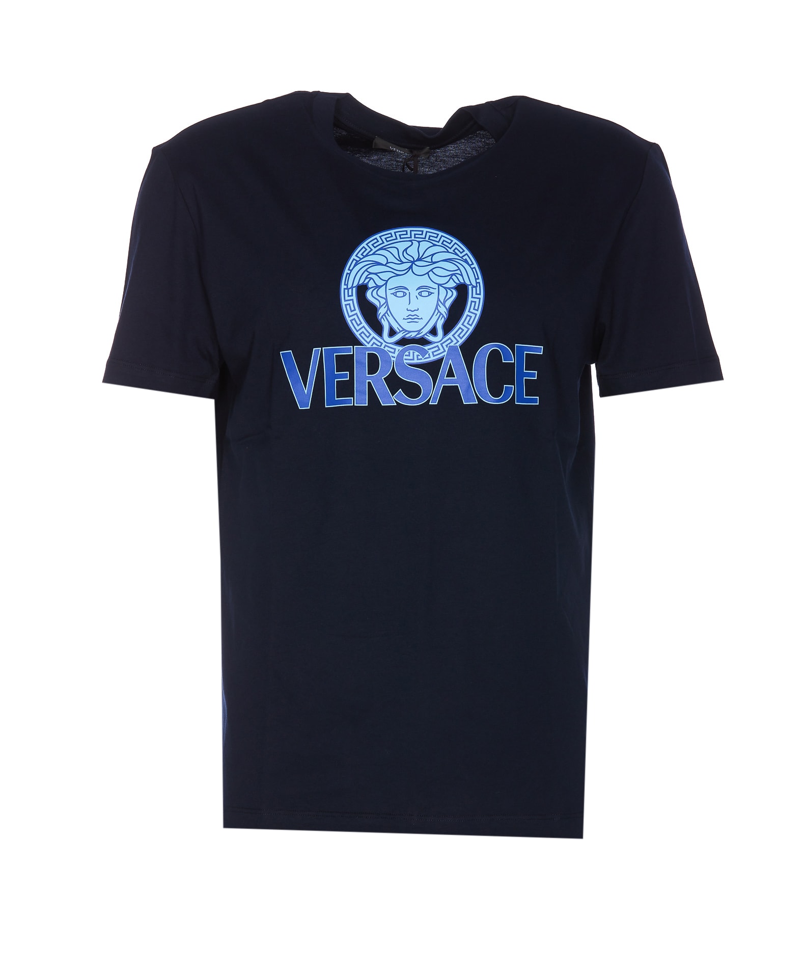 Shop Versace Medusa Logo T-shirt In Blue