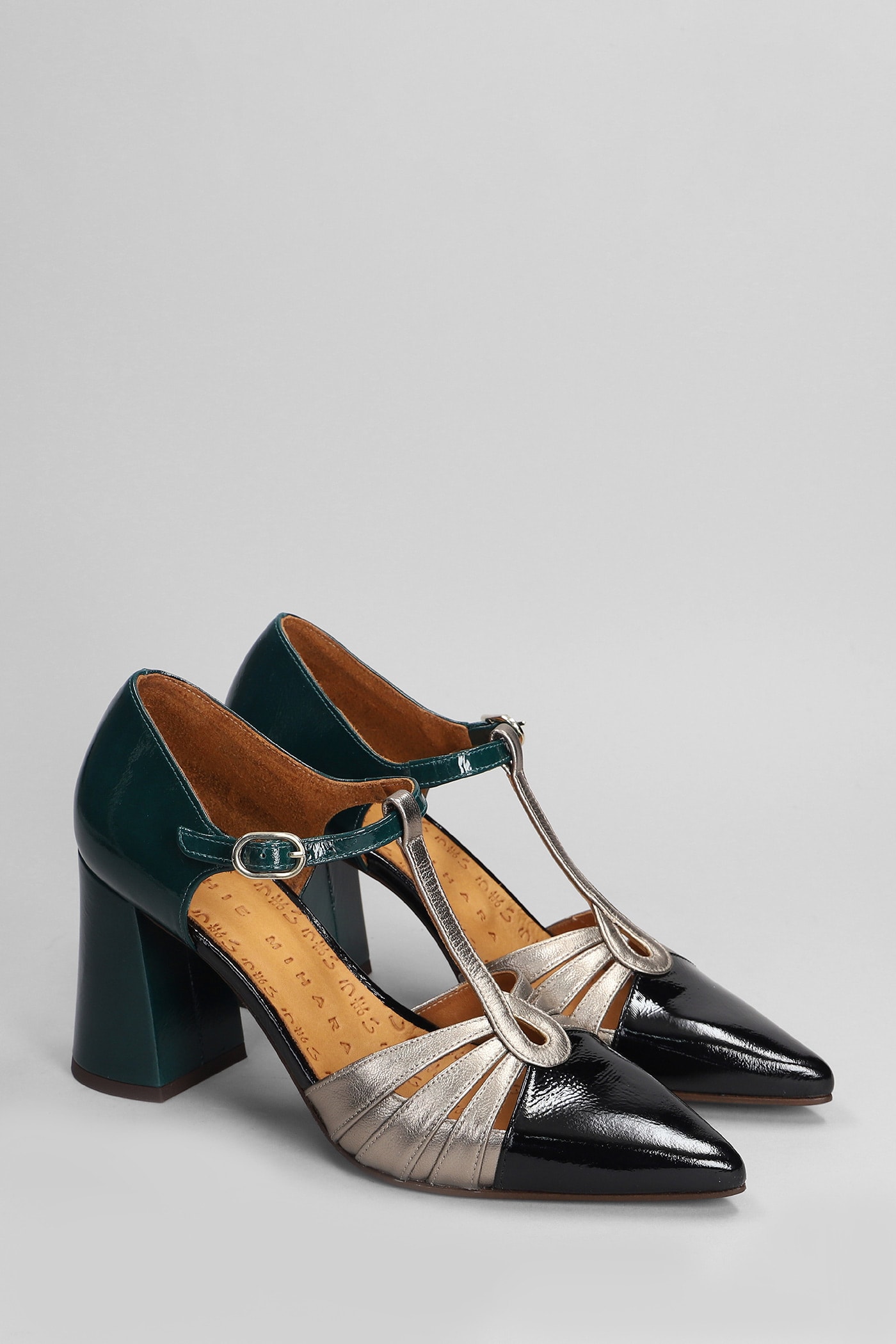 Shop Chie Mihara Lomera Pumps In Green Leather