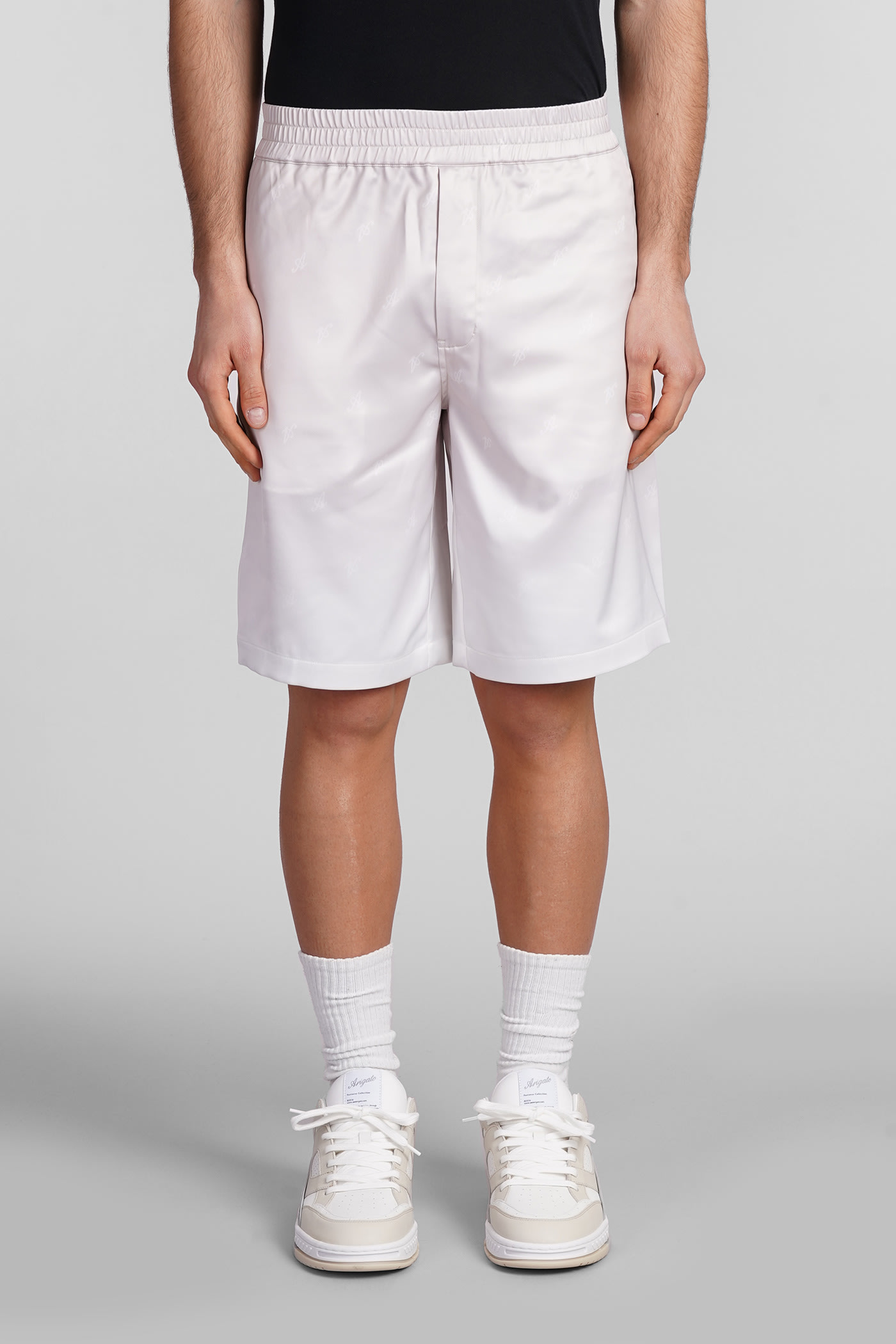 Shop Axel Arigato Shorts In Beige Polyester