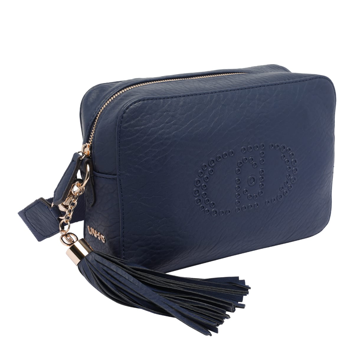 Liu •jo Logo-embellished Tassel Cross Body Bag In Blue