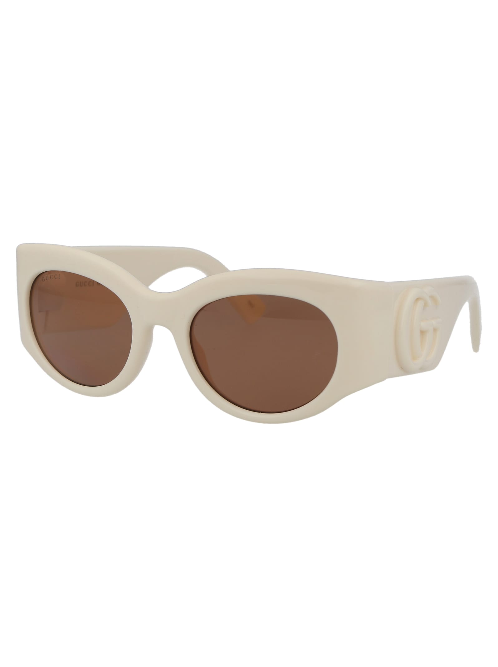 Shop Gucci Gg1544s Sunglasses In 004 Ivory Ivory Brown