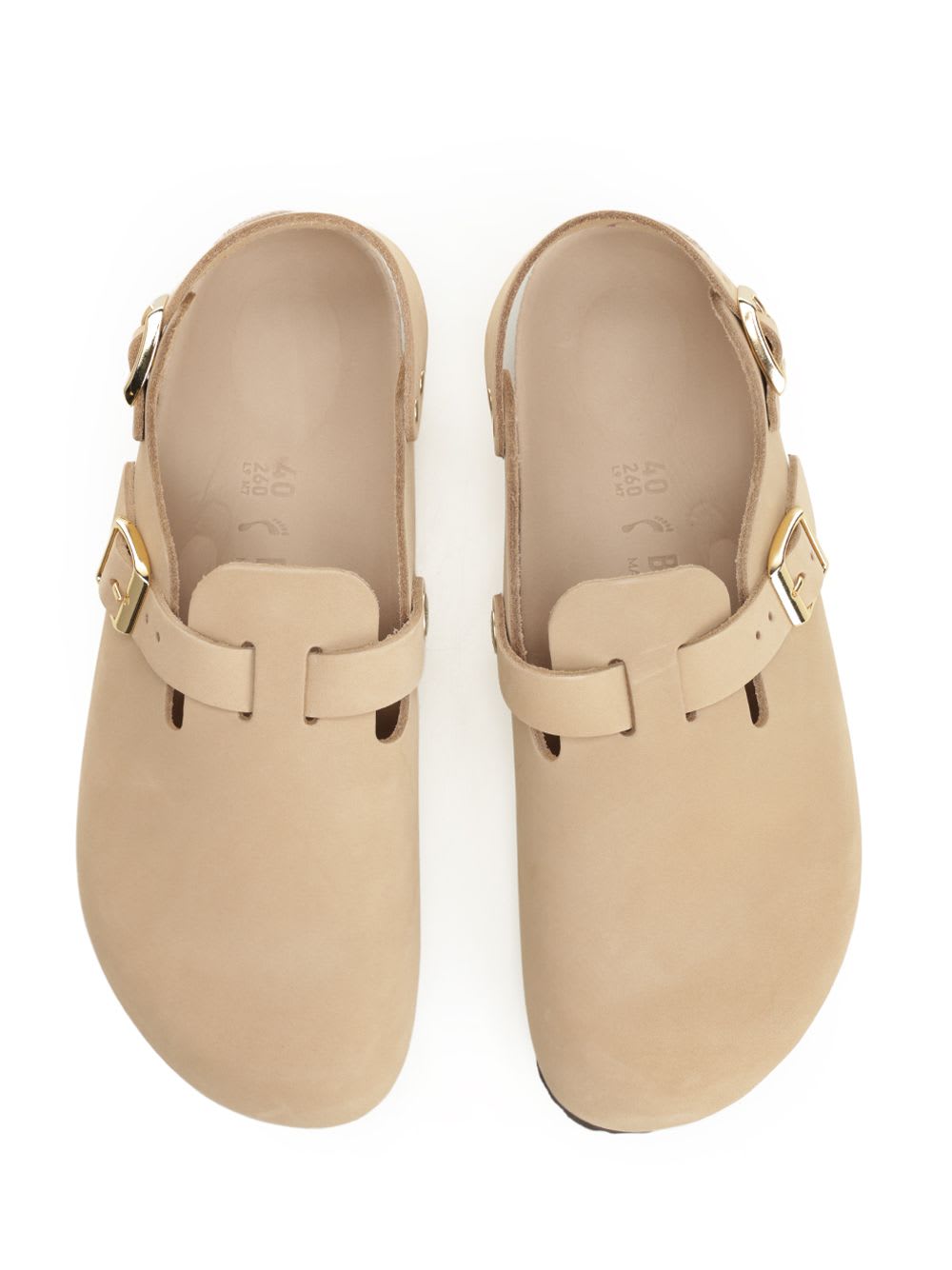 Birkenstock Nubuk Leather Tokio Clog Shoes In Sandcastle