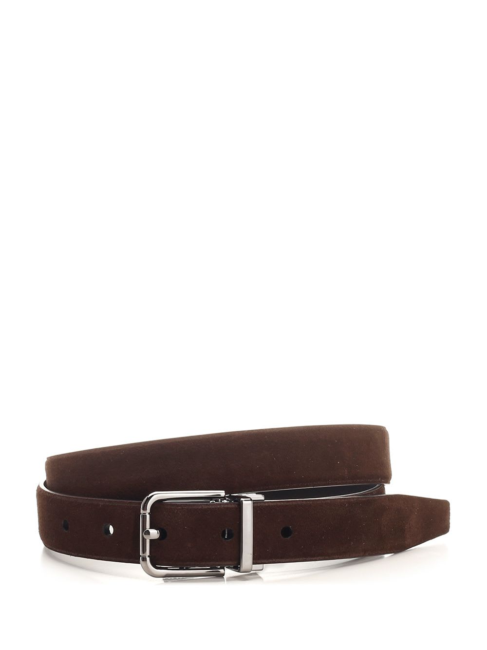 Shop Dolce & Gabbana Suede Belt In Brown