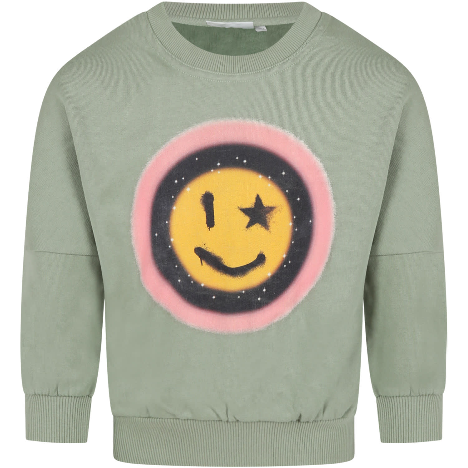 Molo Green Sweatshirt For Kids With Smile