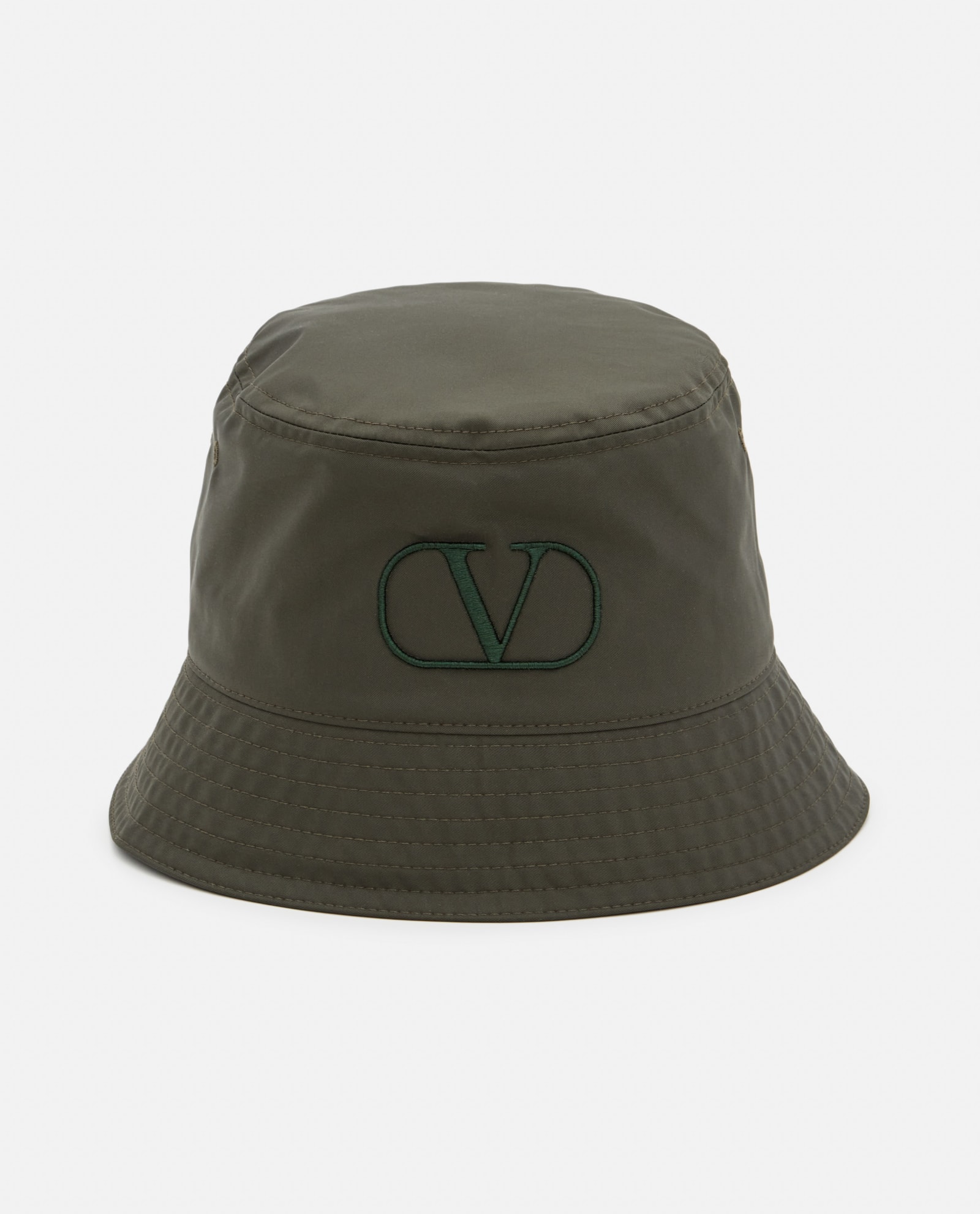 Valentino Garavani V Logo Bucket Hat In Green