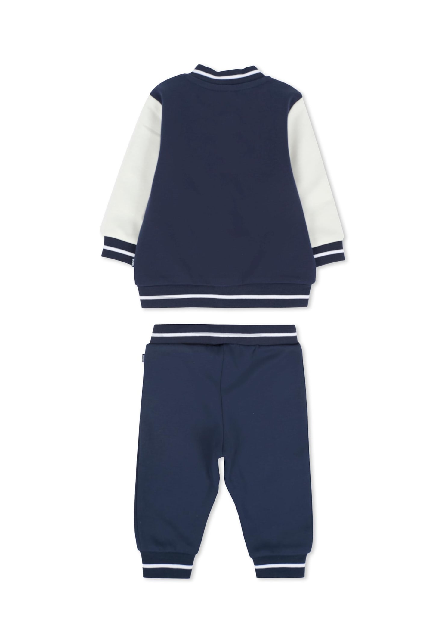 Hugo Boss Blue Babygrow For Baby Boy With Logo In Blue