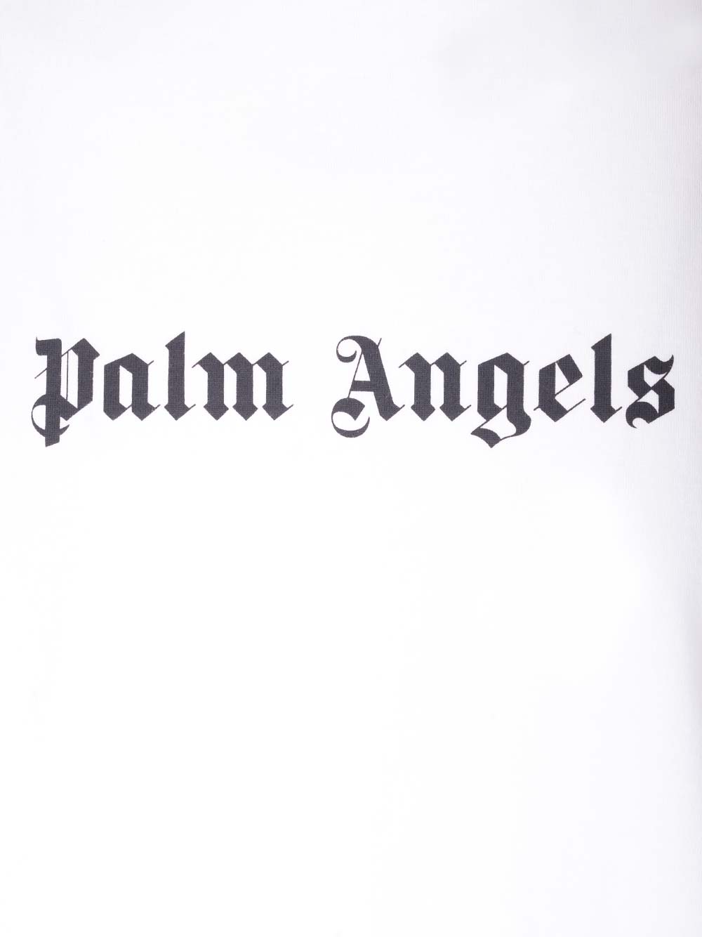 Shop Palm Angels Logo-print Crew-neck T-shirt In White Blanc