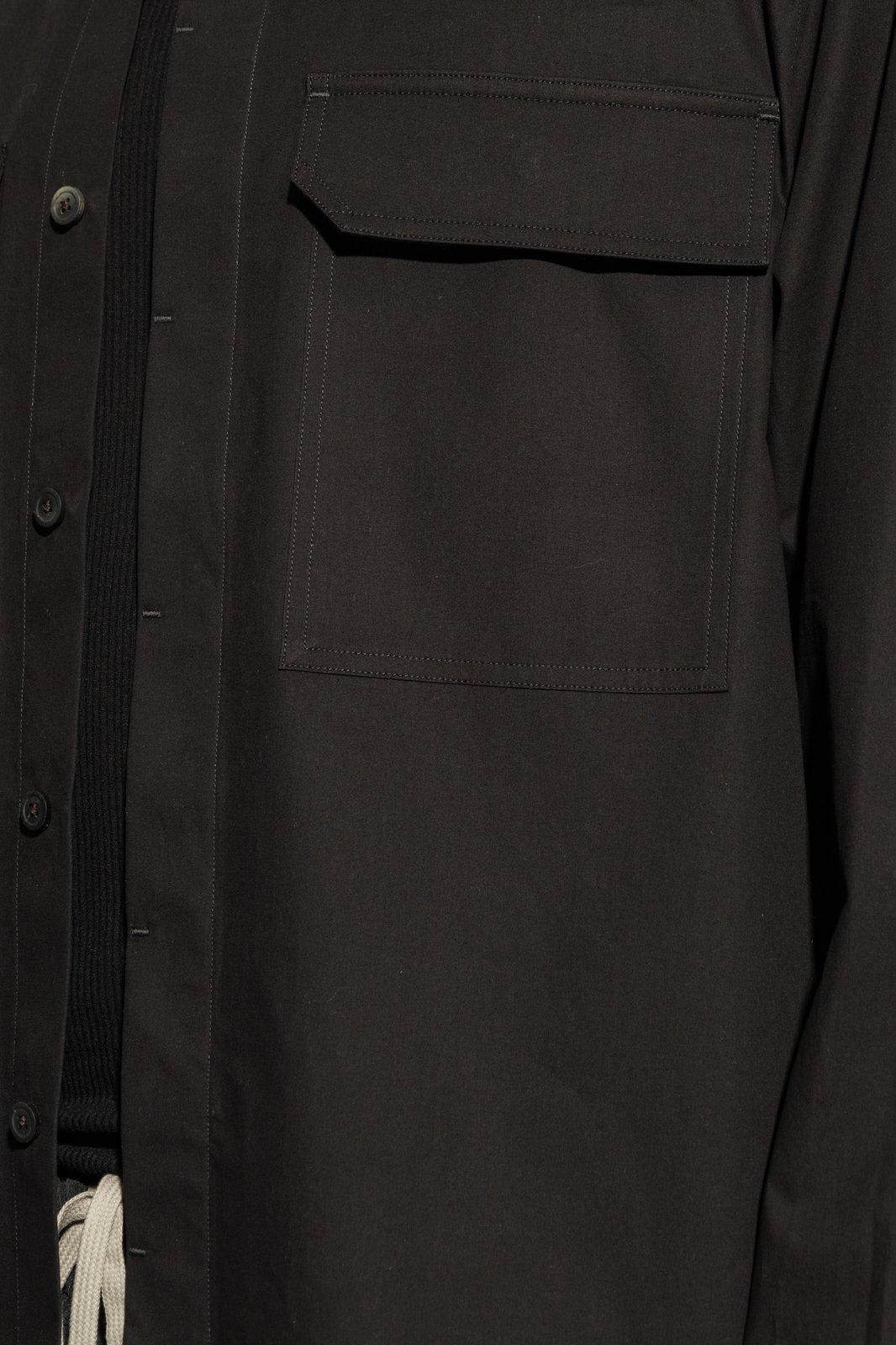 Shop Rick Owens Long Sleeved Work Shirt In Black