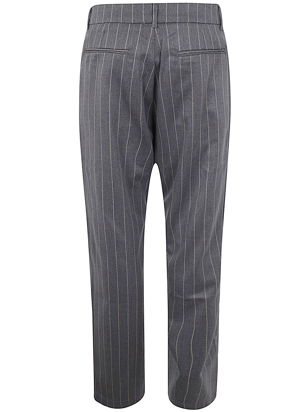 Shop Family First Milano Regular Pants Striped In Gy Grey