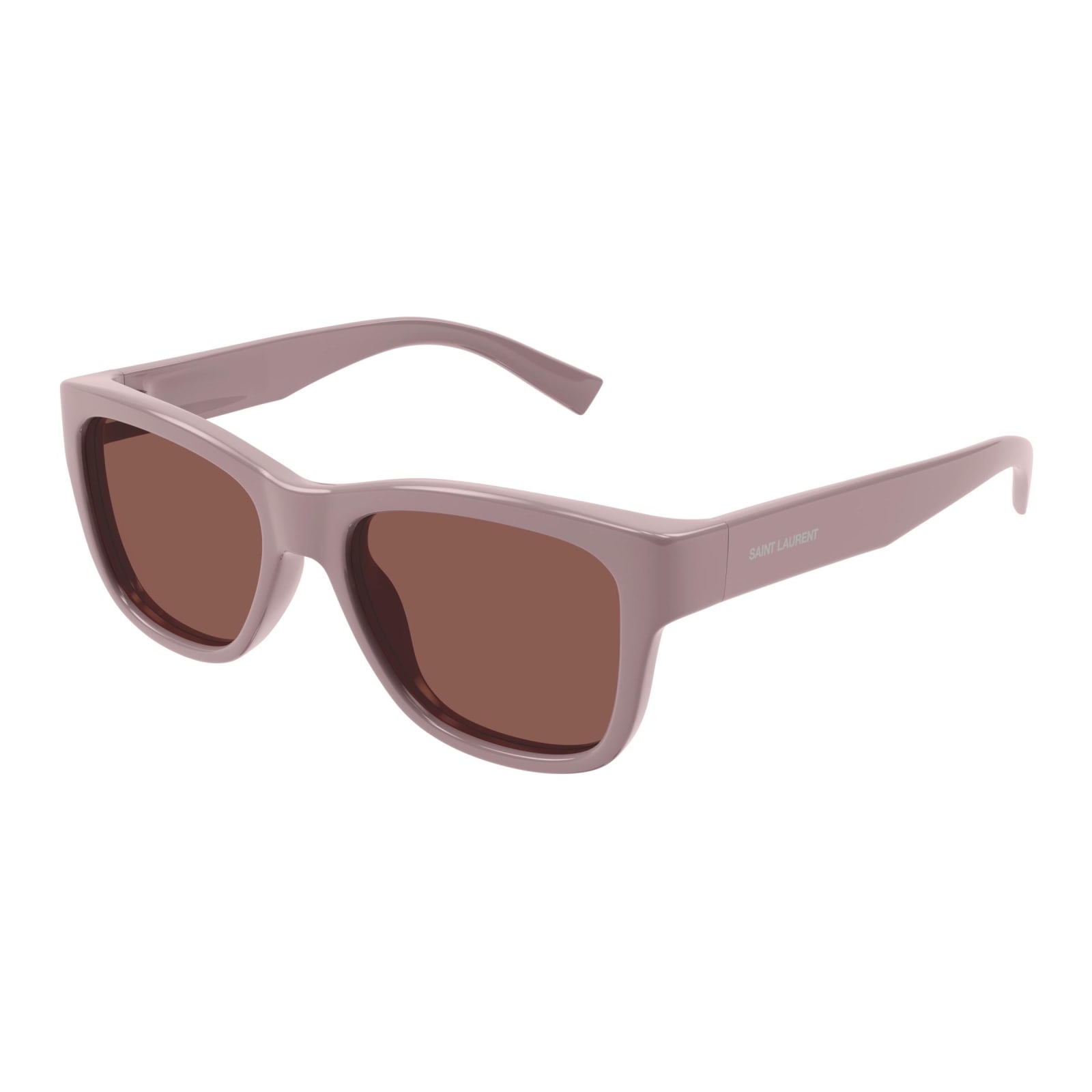 Shop Saint Laurent Sunglasses In Rosa/marrone