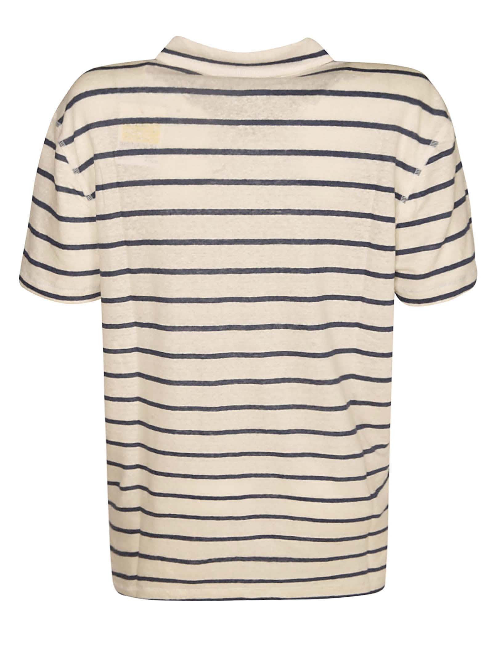 Majestic Stripe Polo Shirt In Marine Blue